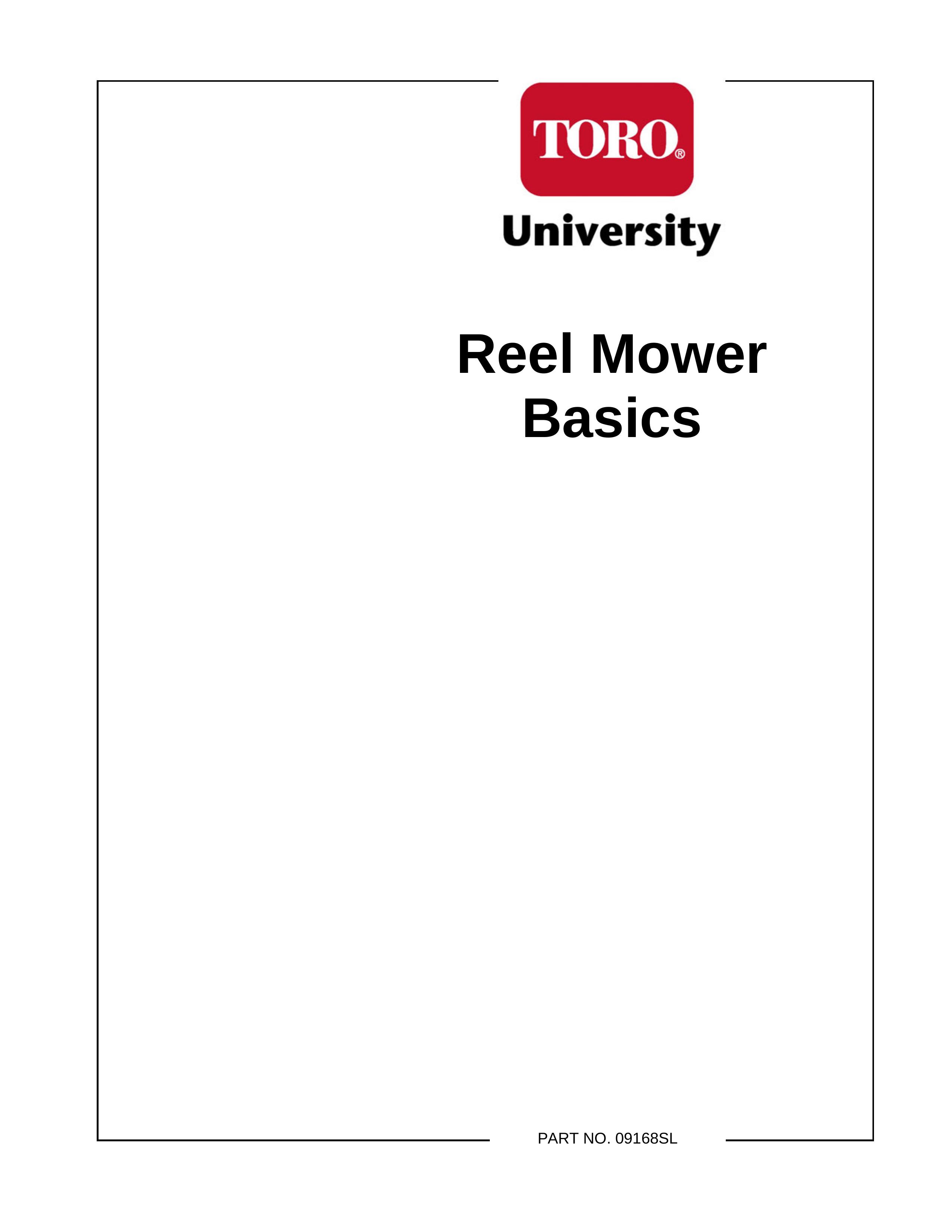 Toro 09168SL Lawn Mower User Manual