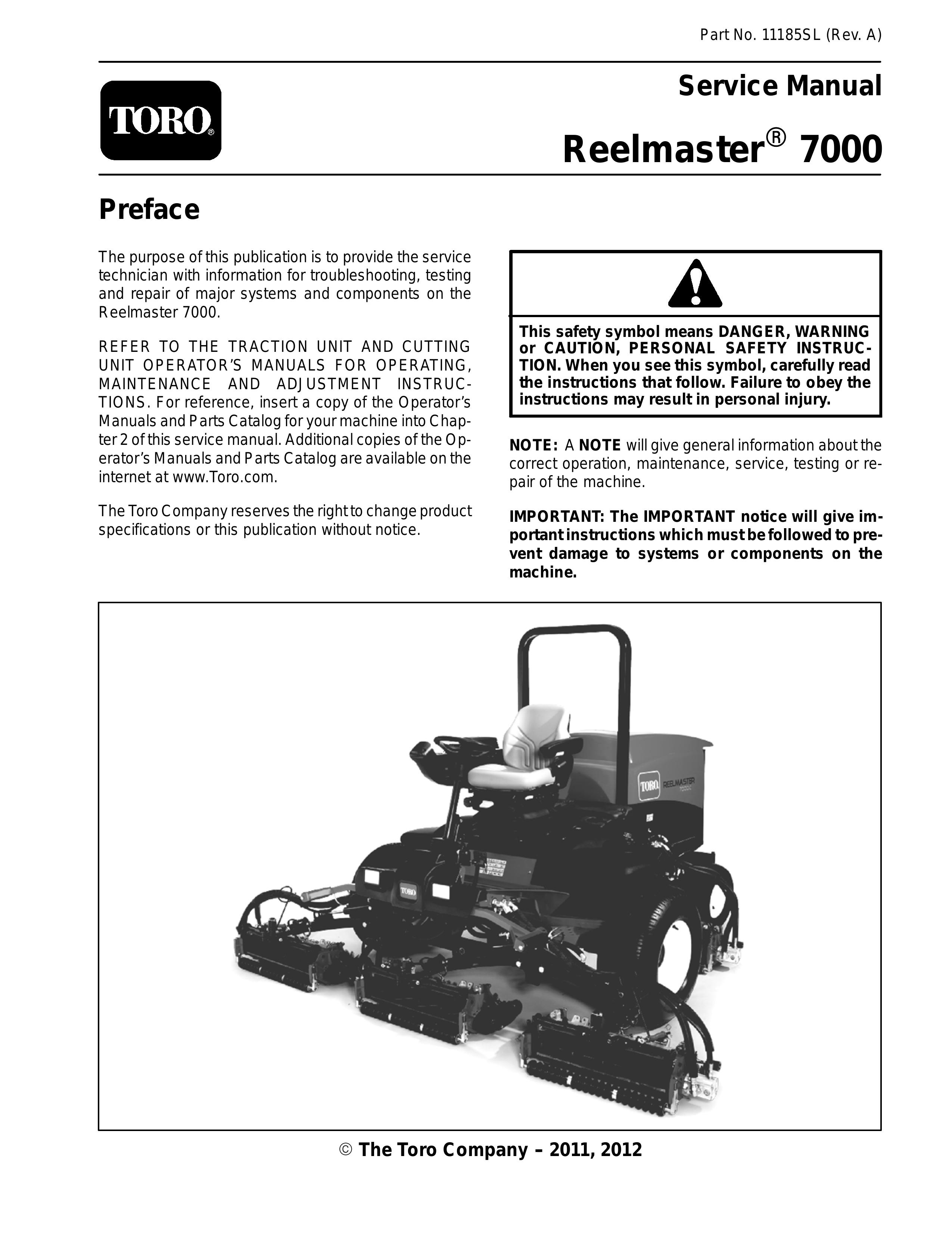 Toro 11185SL Lawn Mower User Manual