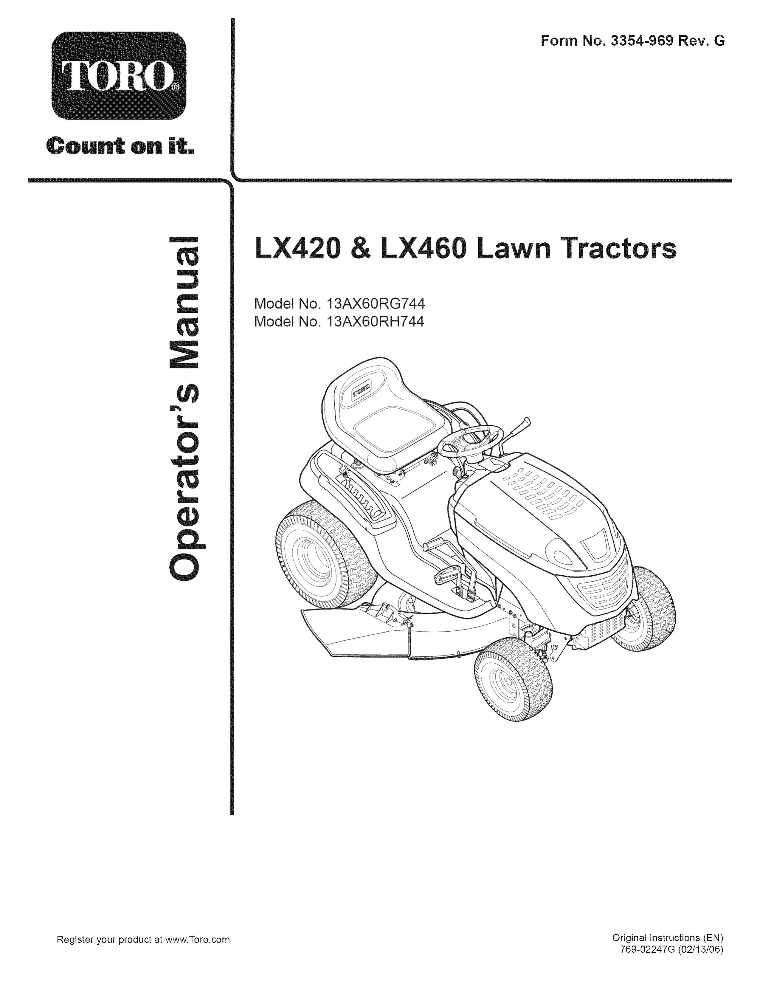 Toro 13AX60RG744 Lawn Mower User Manual