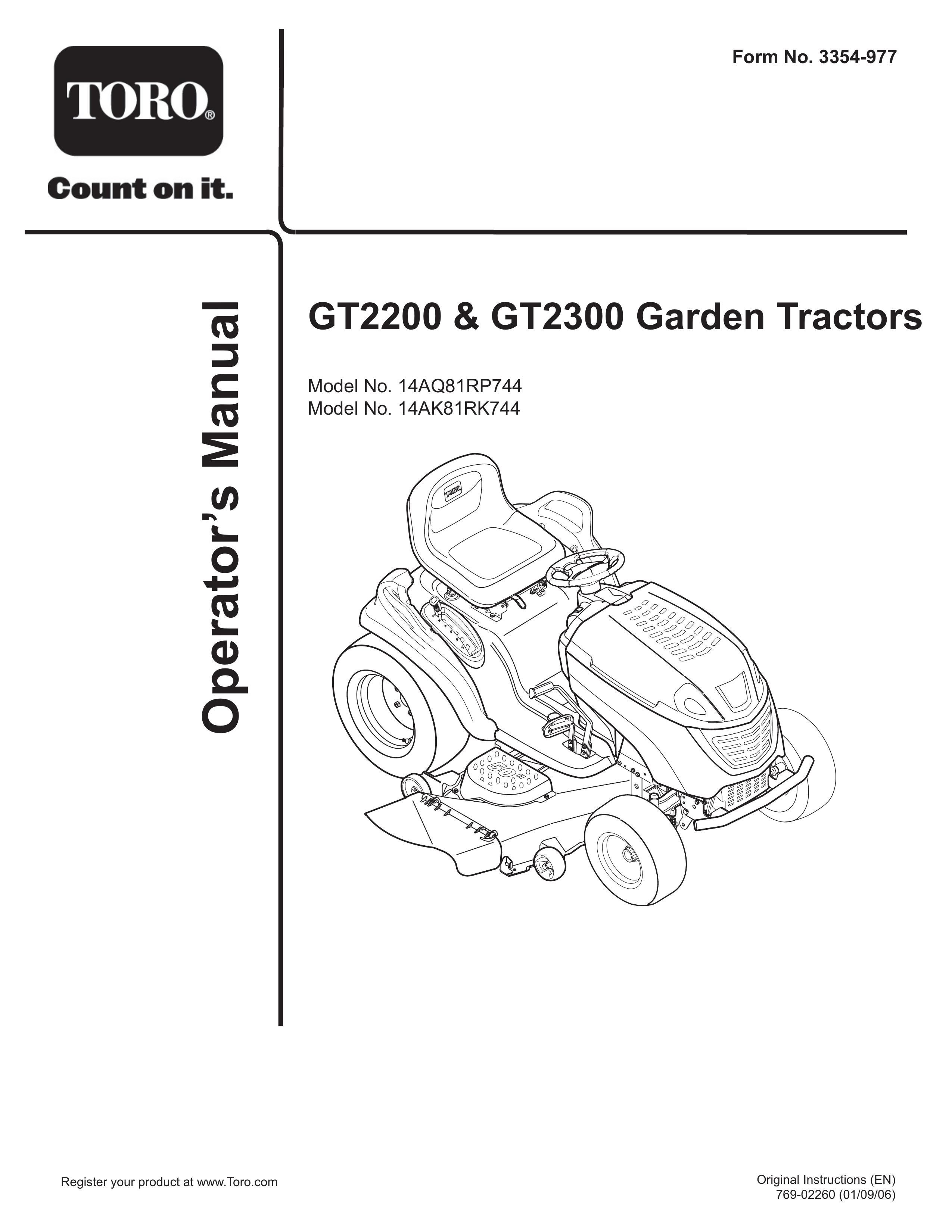 Toro 14AK81RK744 Lawn Mower User Manual