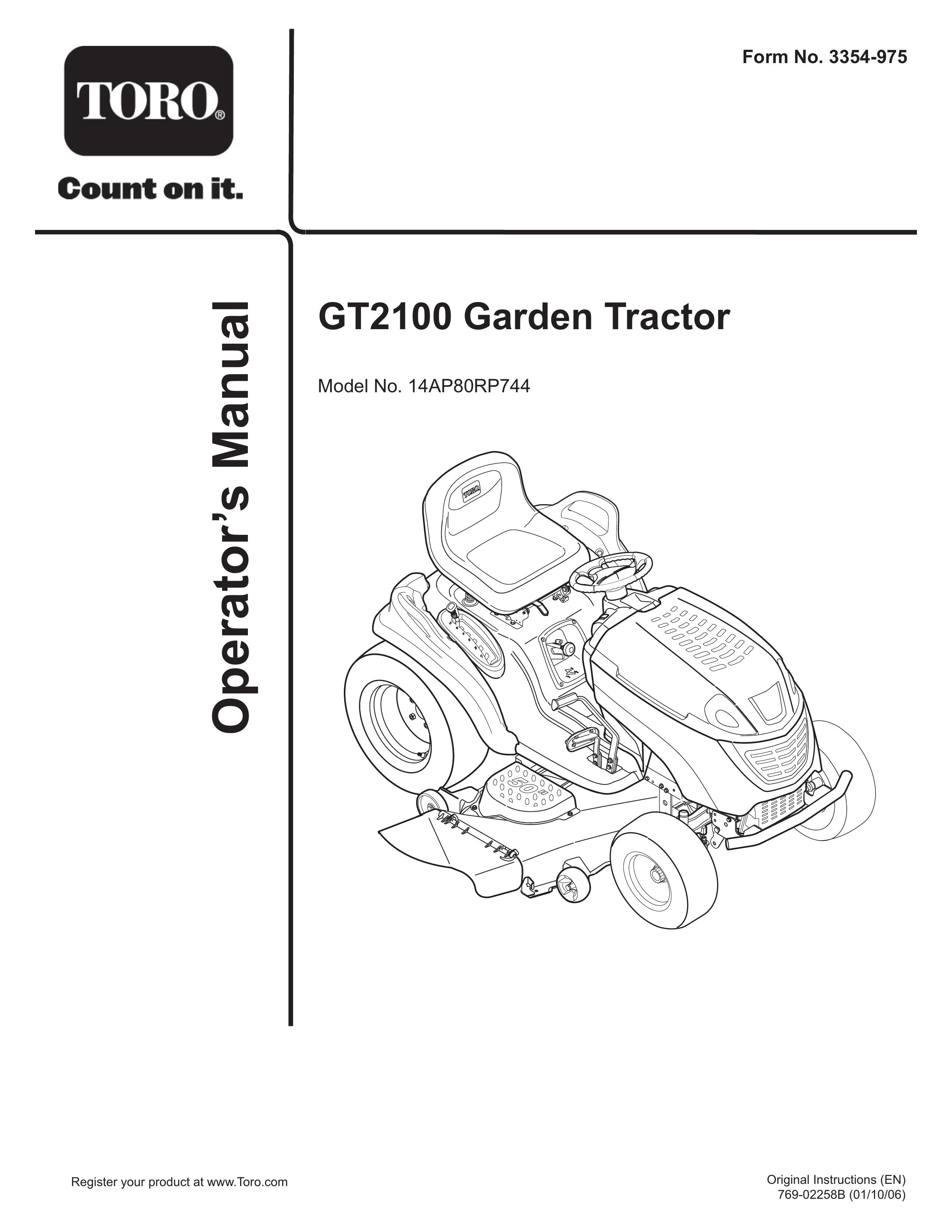 Toro 14AP80RP744 Lawn Mower User Manual