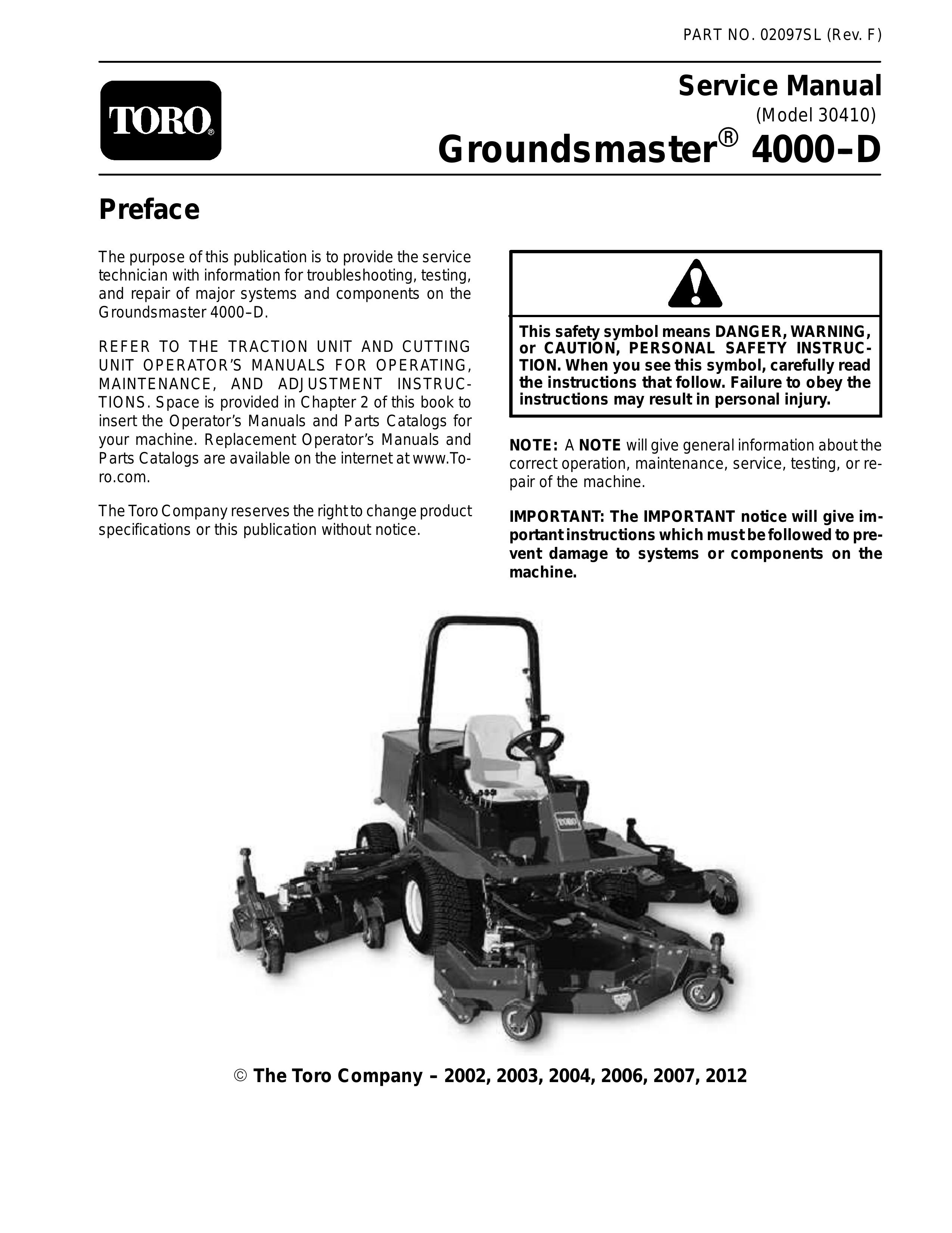Toro 30410 Lawn Mower User Manual