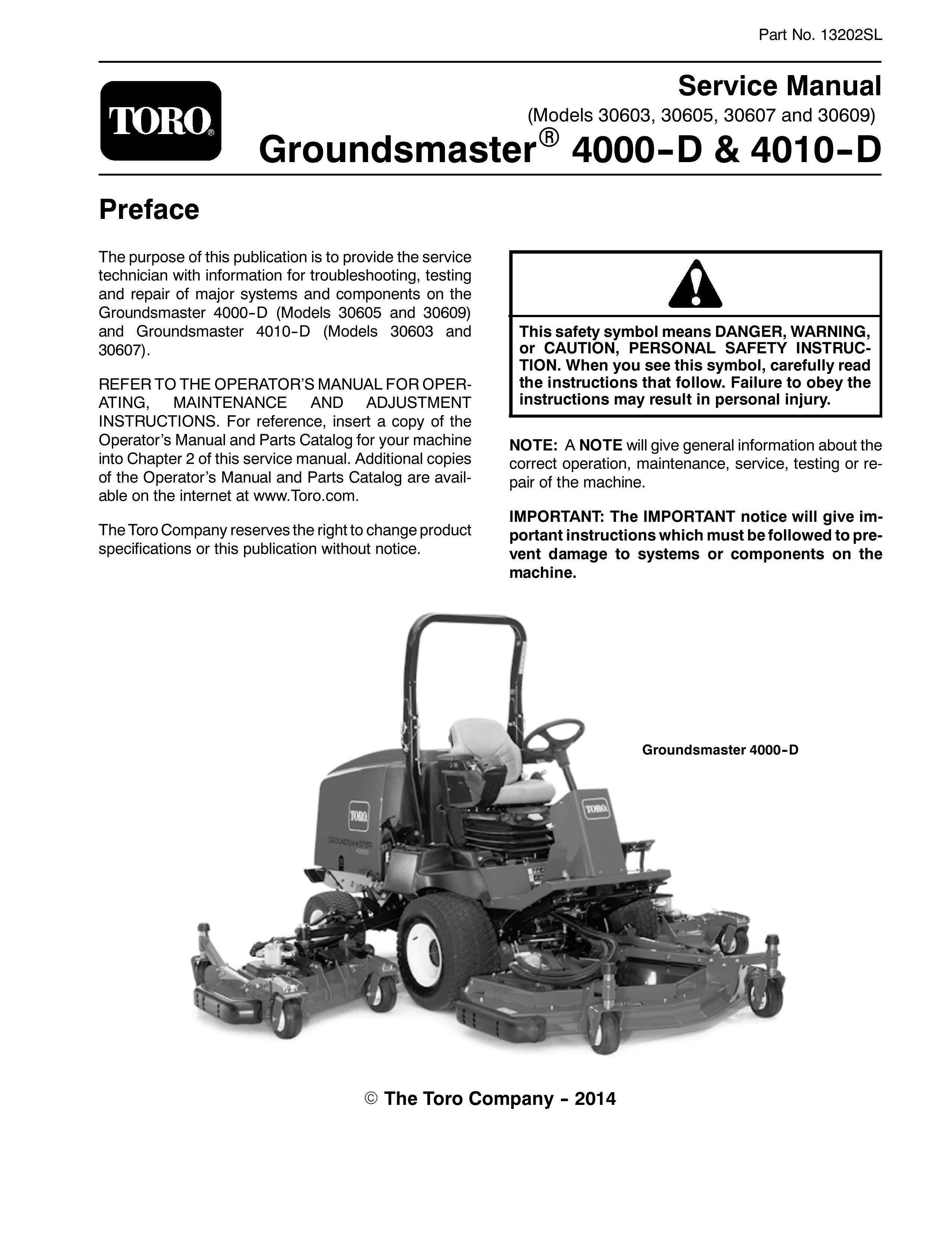 Toro 30607 and 30609 Lawn Mower User Manual