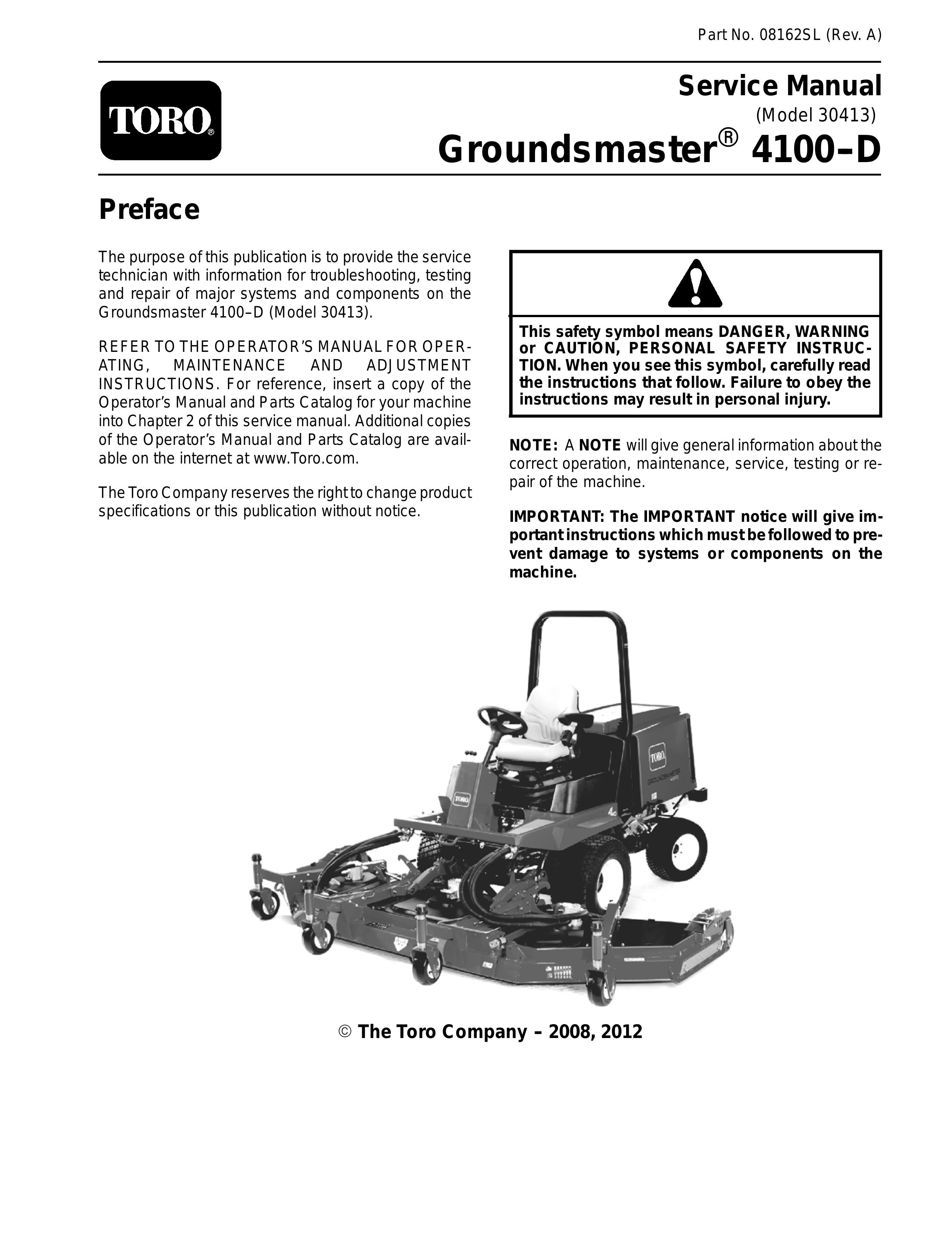 Toro 4100-D Lawn Mower User Manual