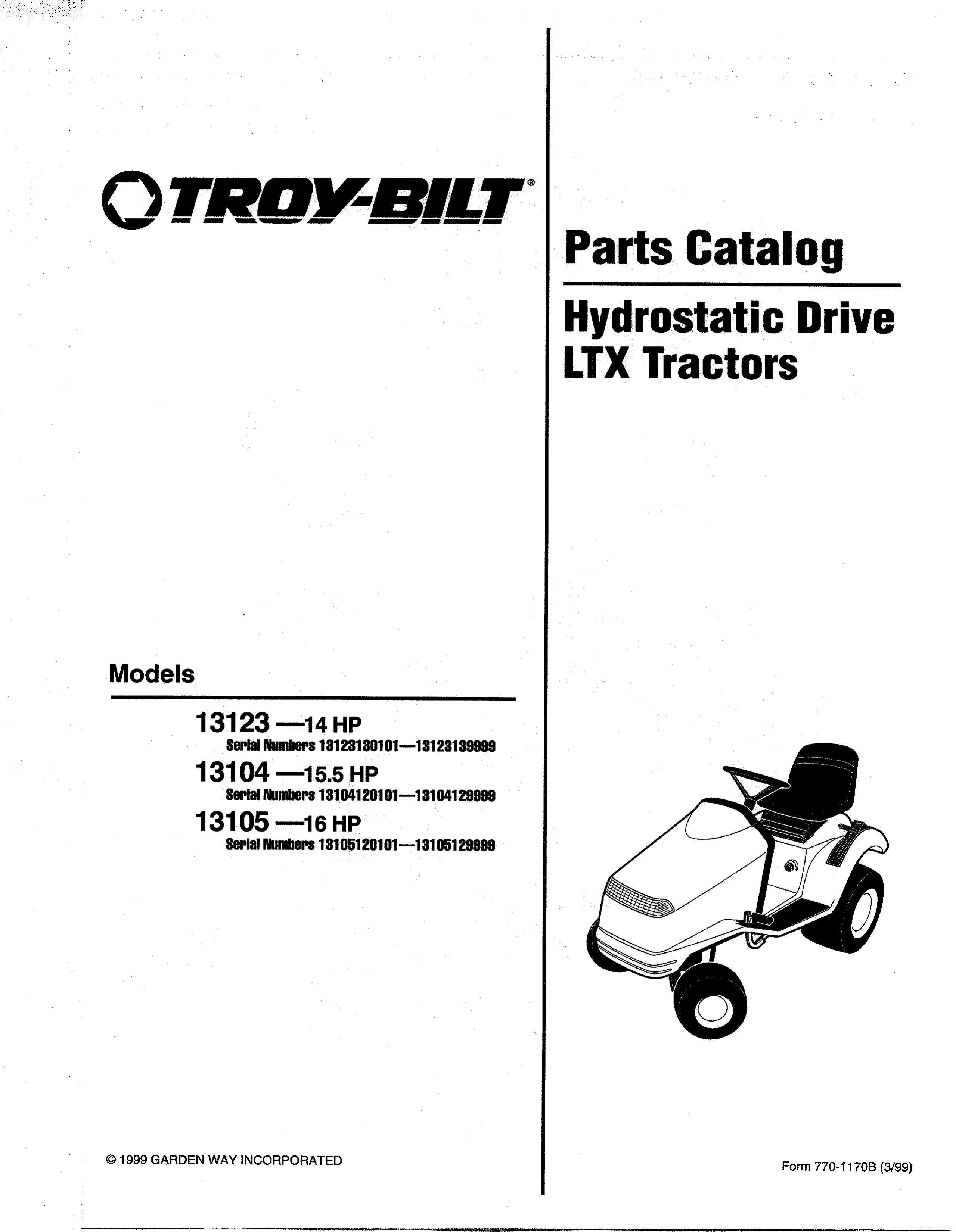Troy-Bilt 13105 Lawn Mower User Manual