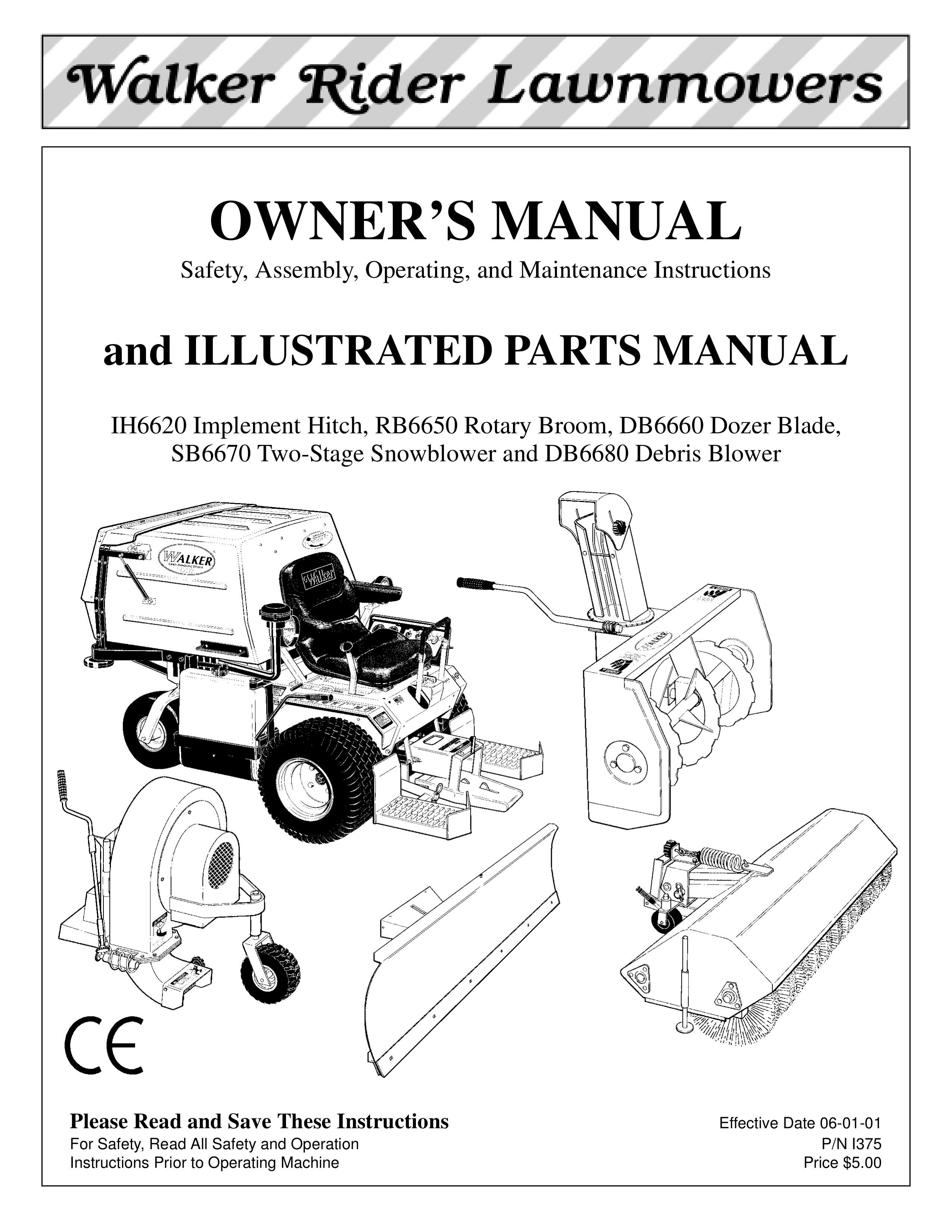 Walker DB6680 Lawn Mower User Manual