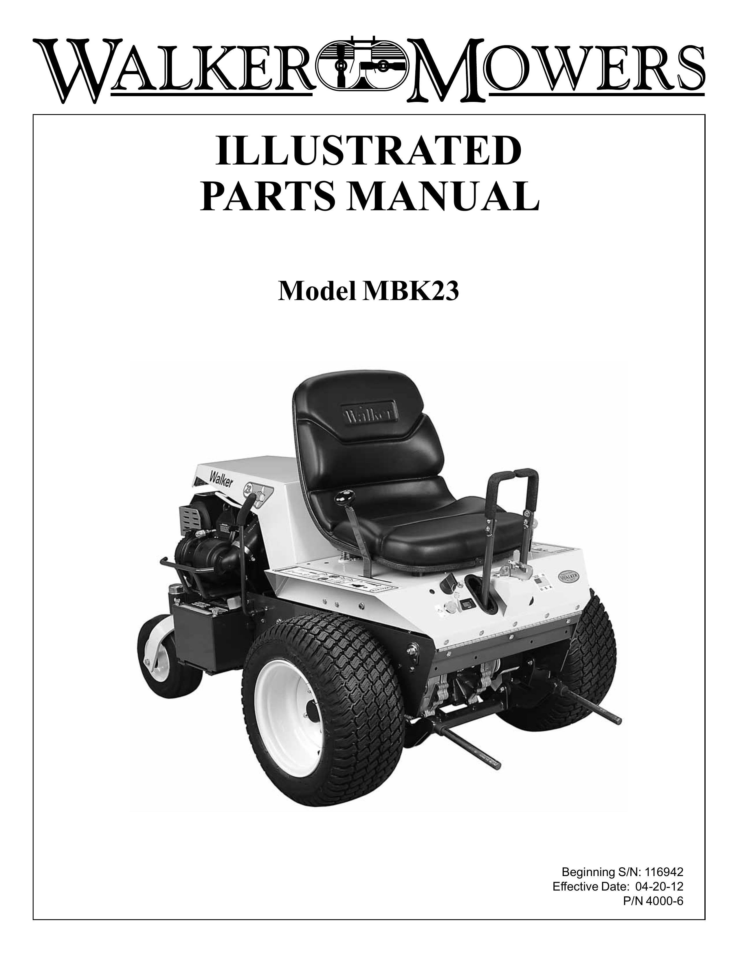 Walker MBK23 Lawn Mower User Manual