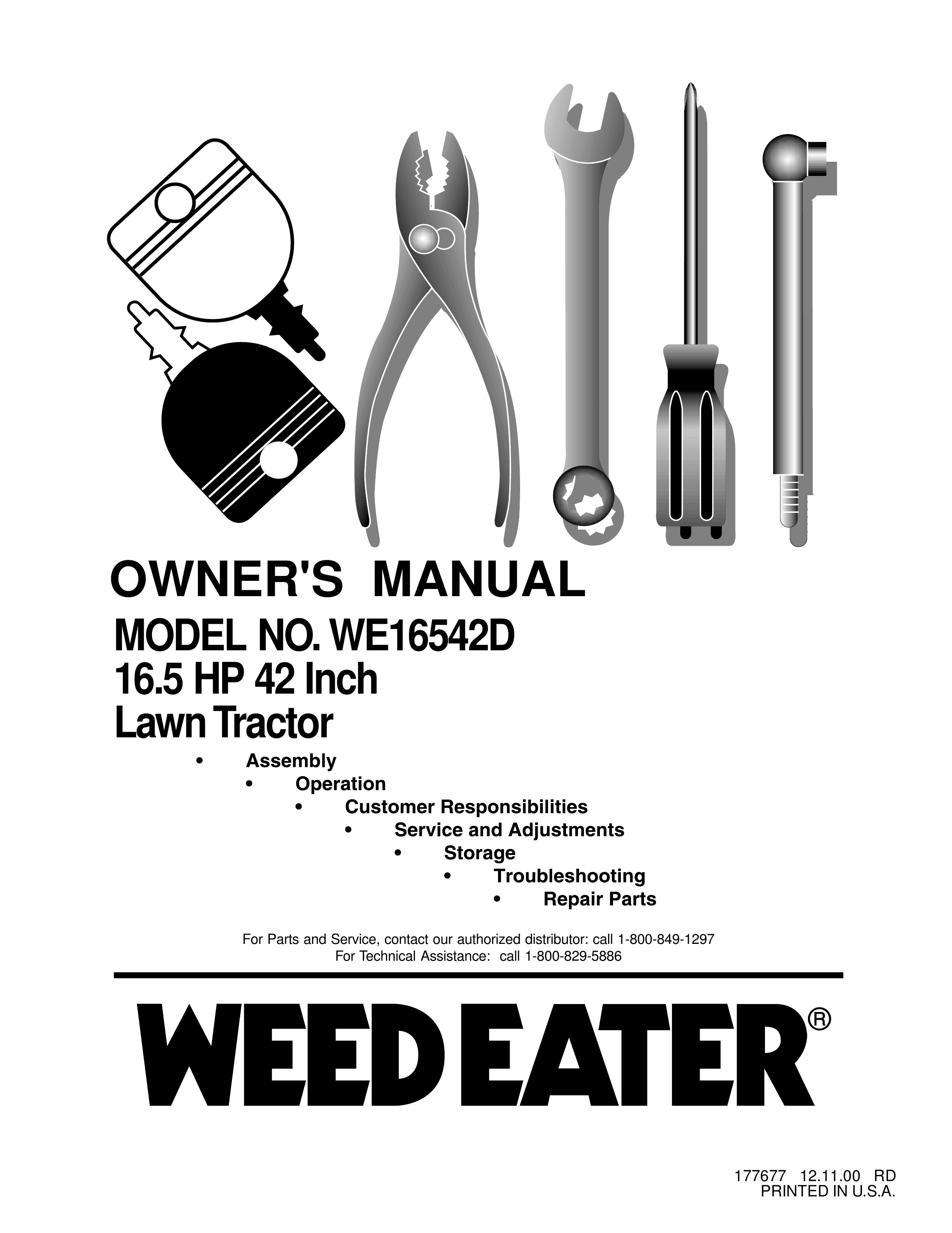 Weed Eater 177677 Lawn Mower User Manual