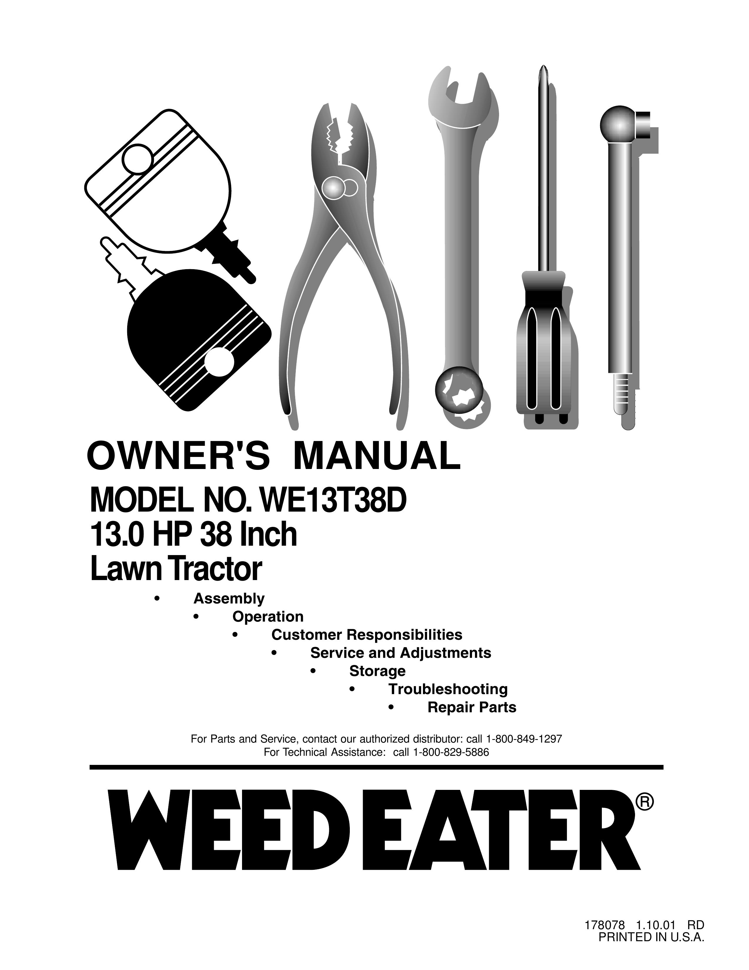 Weed Eater 178078 Lawn Mower User Manual