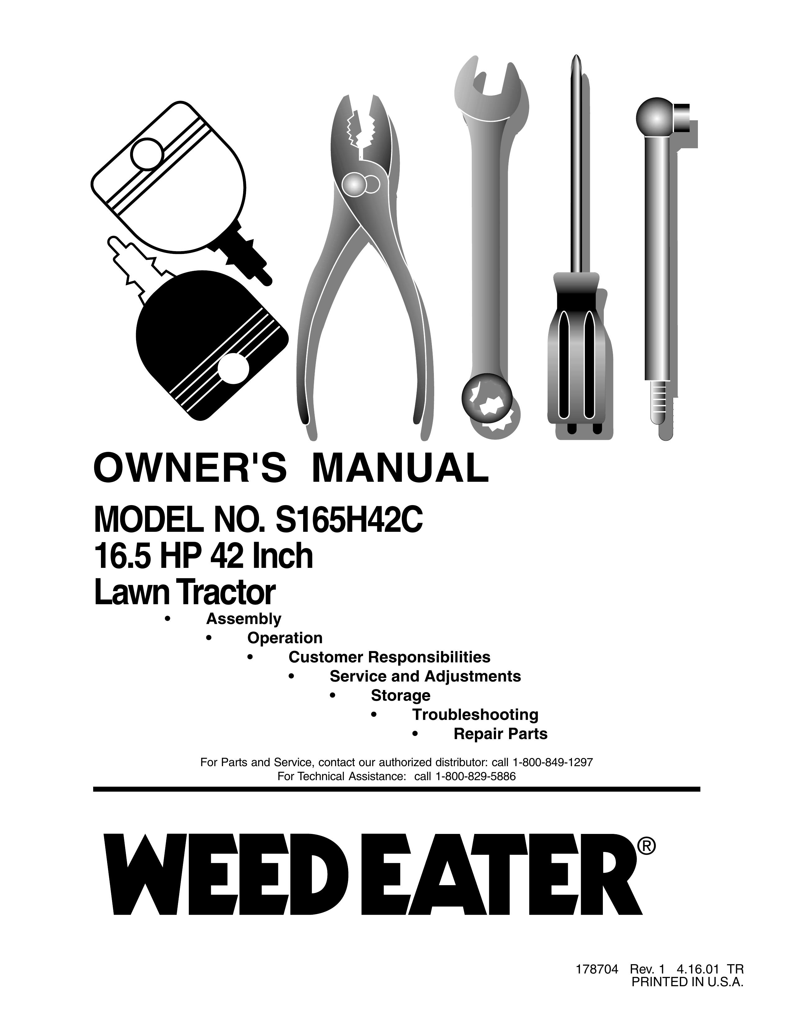 Weed Eater 178704 Lawn Mower User Manual