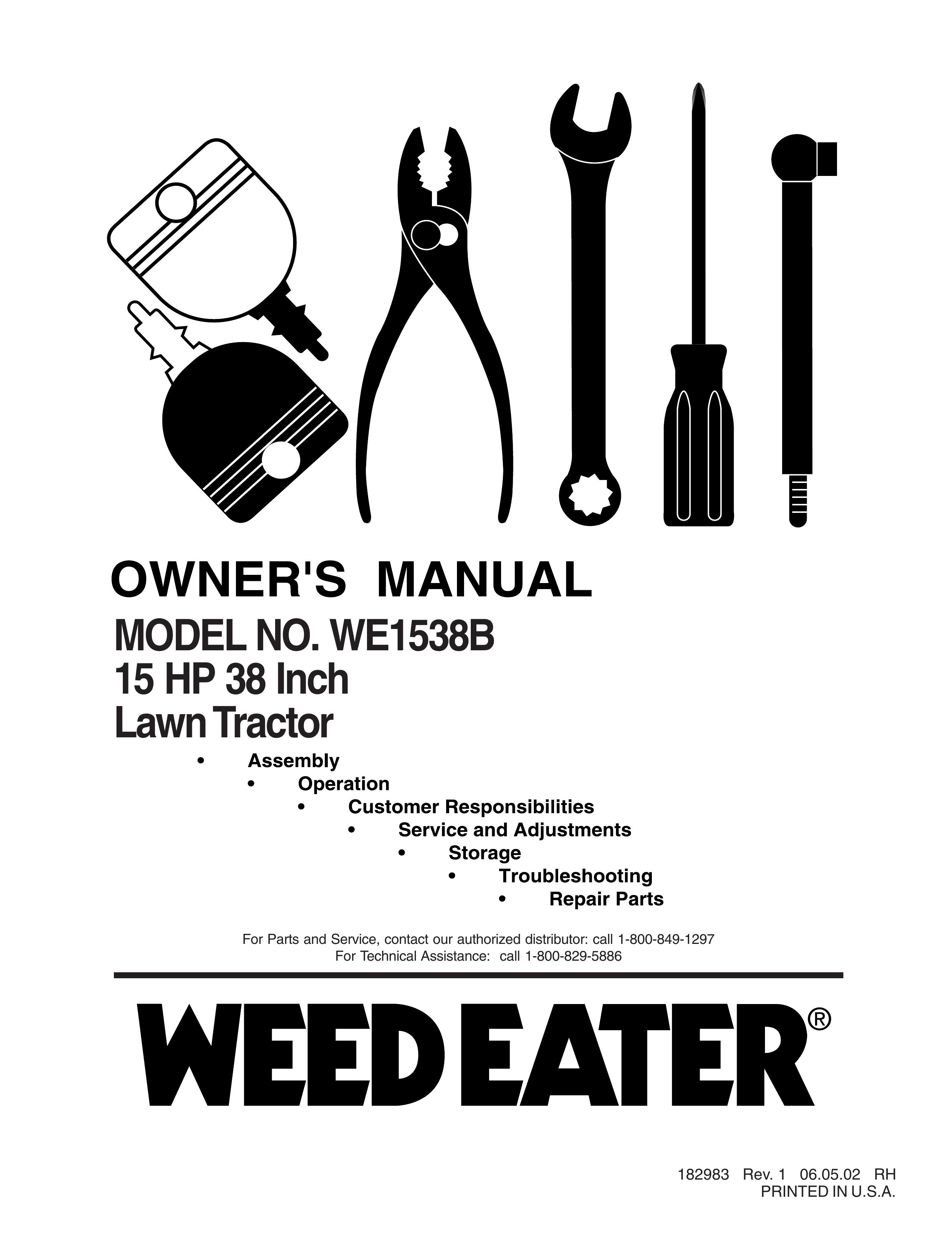 Weed Eater 182983 Lawn Mower User Manual