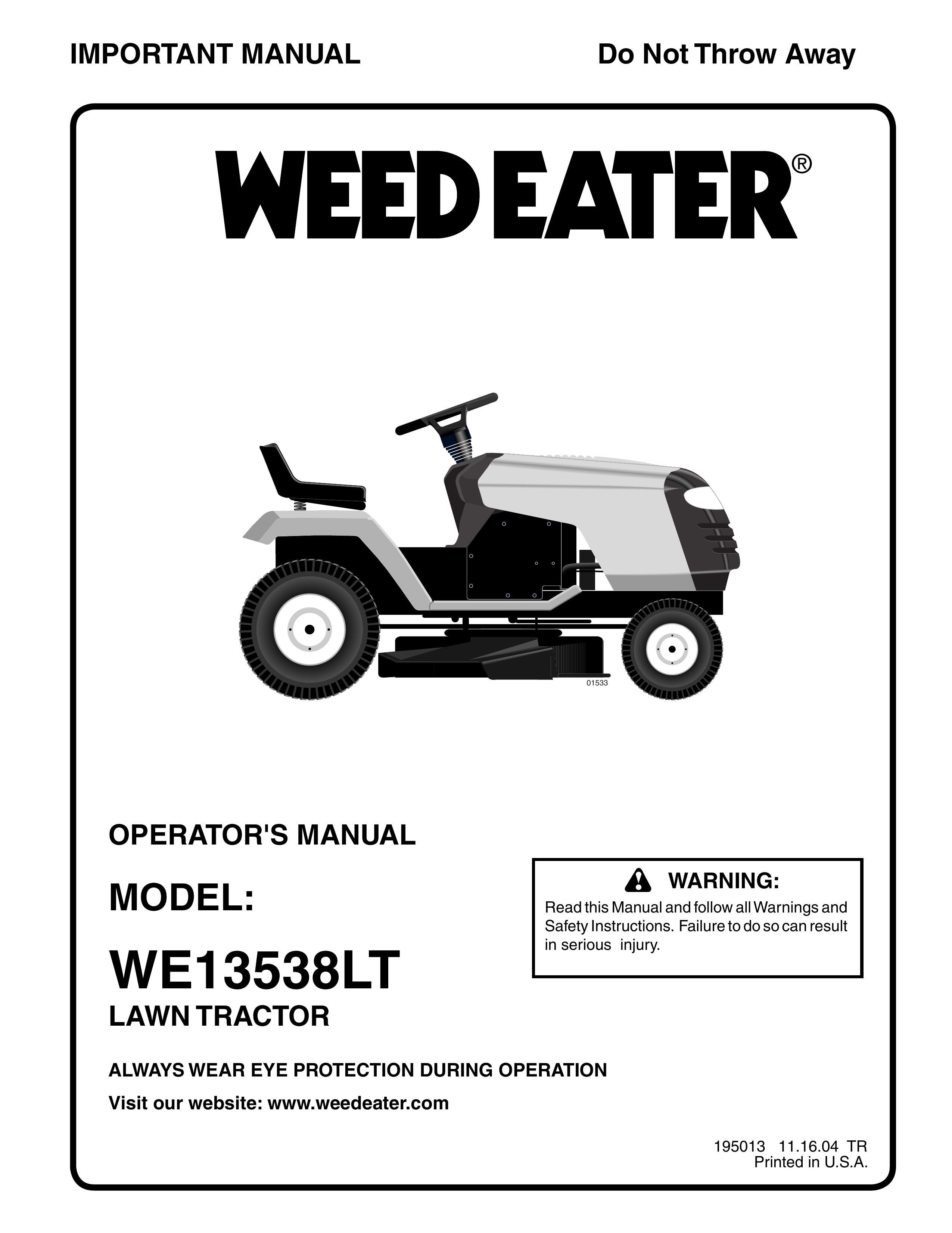 Weed Eater 195013 Lawn Mower User Manual