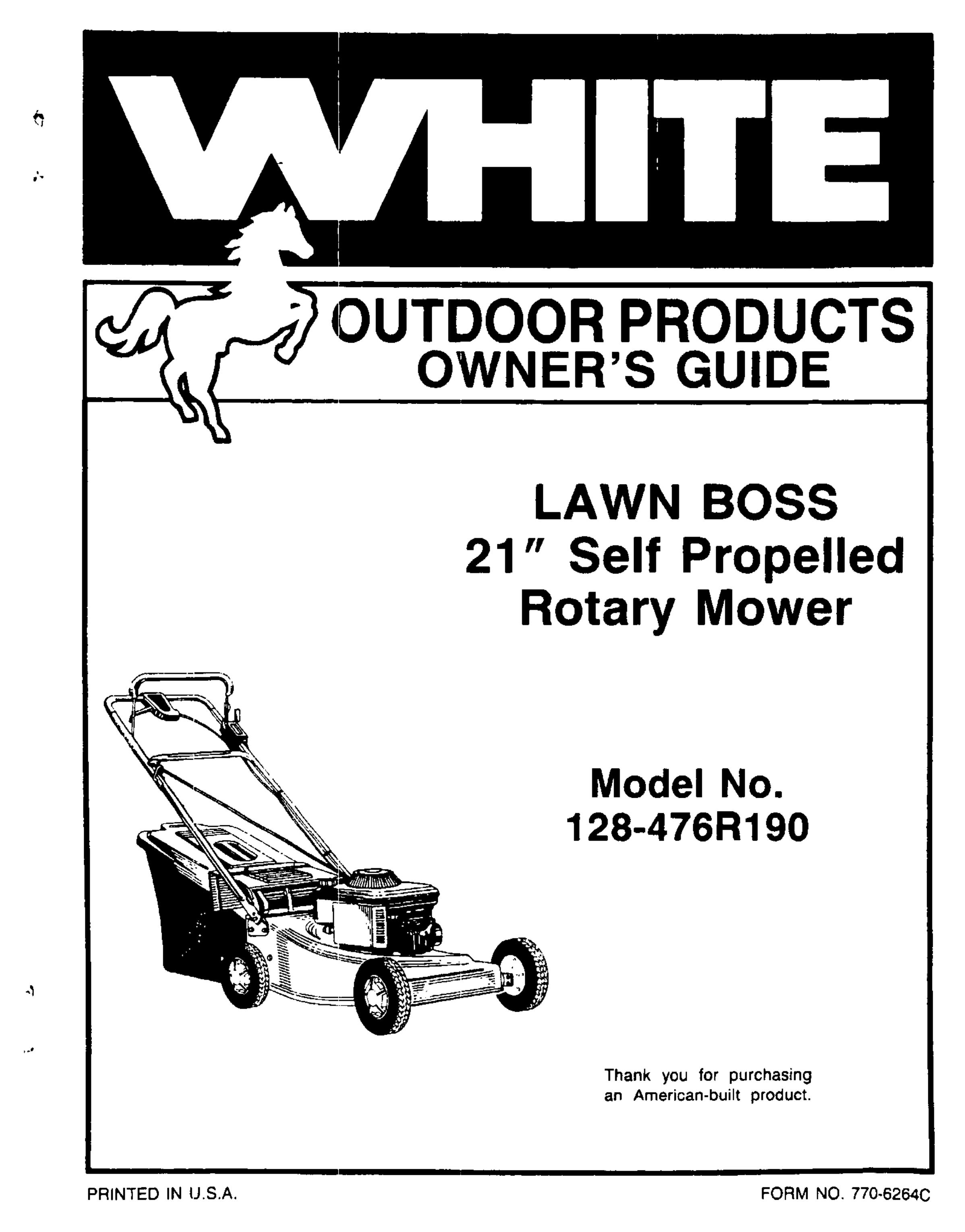 White 128-476R190 Lawn Mower User Manual