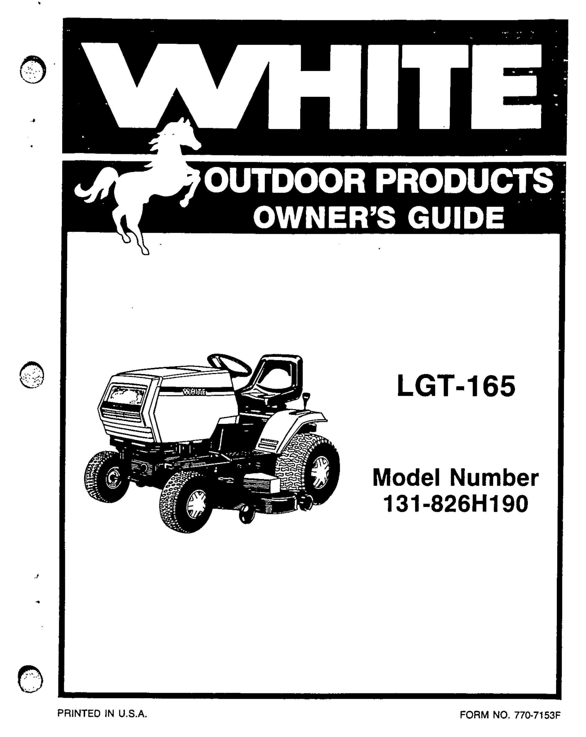 White 131-826H190 Lawn Mower User Manual