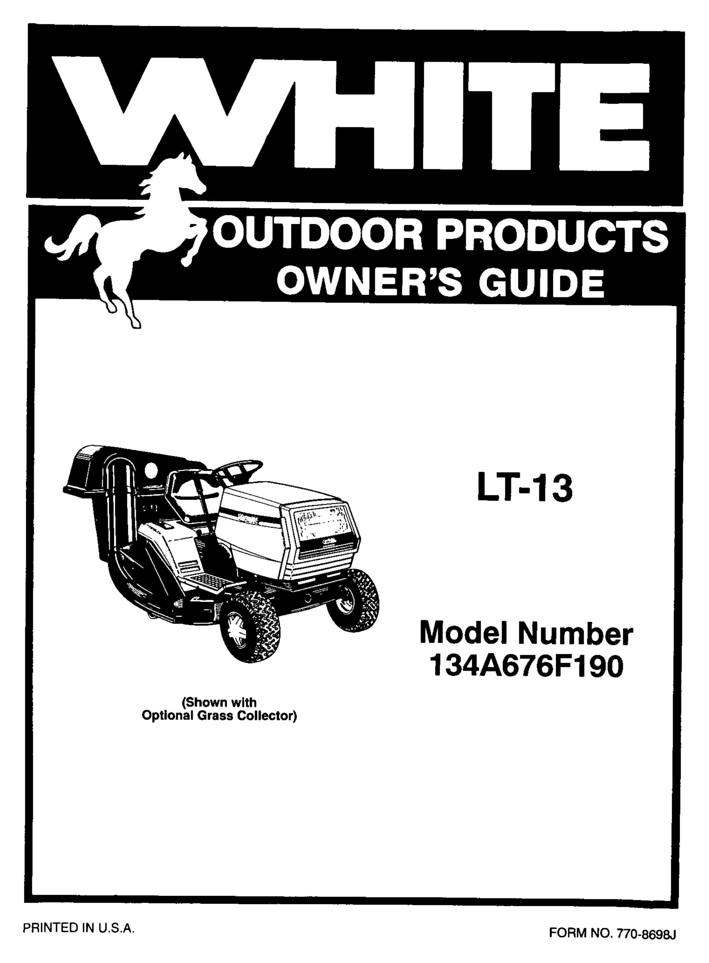 White 134A676F190 Lawn Mower User Manual
