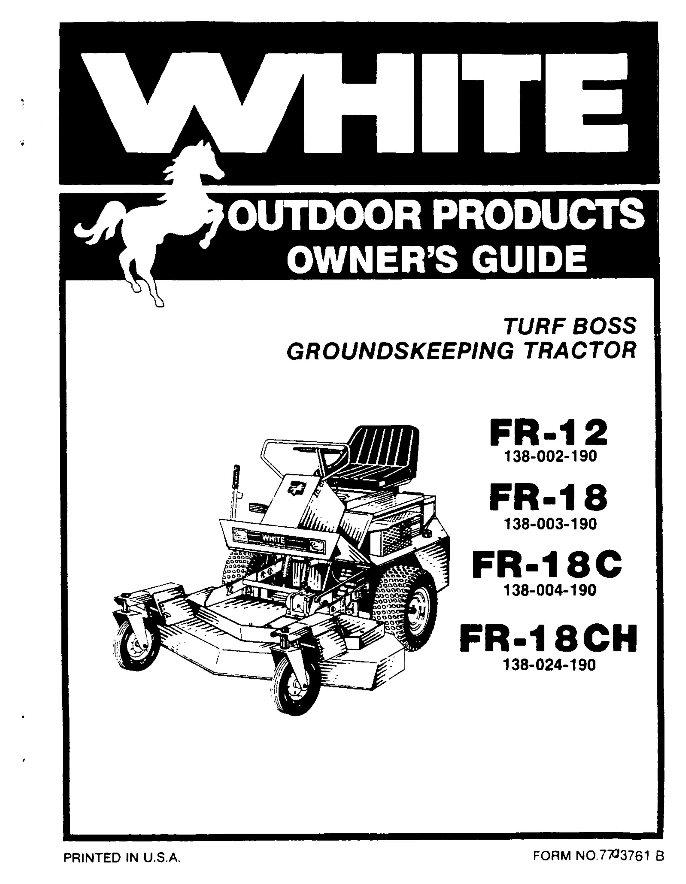 White FR-12 Lawn Mower User Manual
