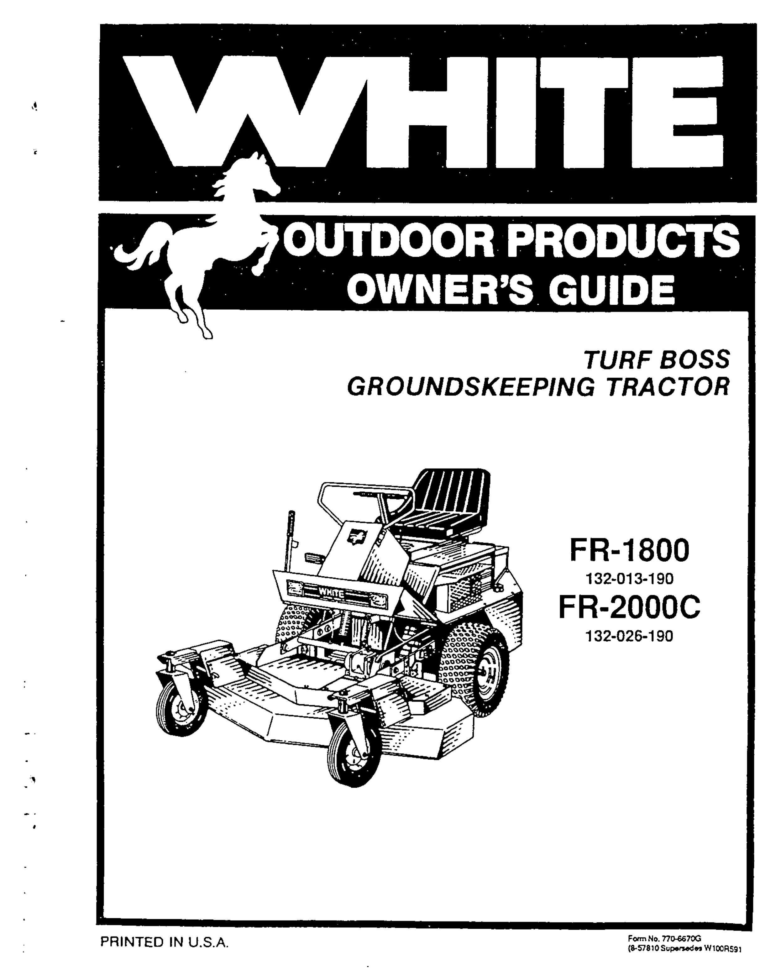 White FR-1800 Lawn Mower User Manual