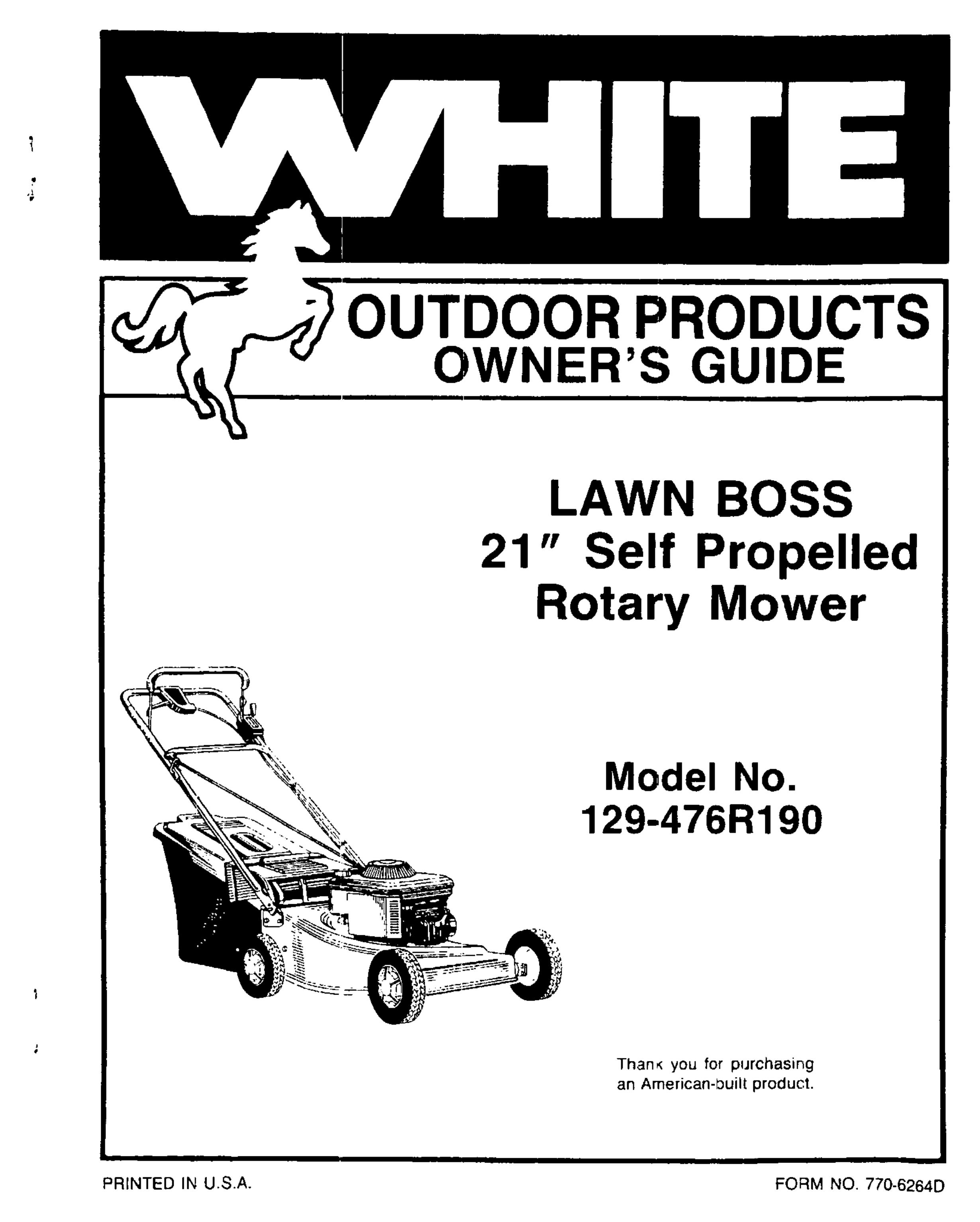 White Outdoor 129-476R190 Lawn Mower User Manual