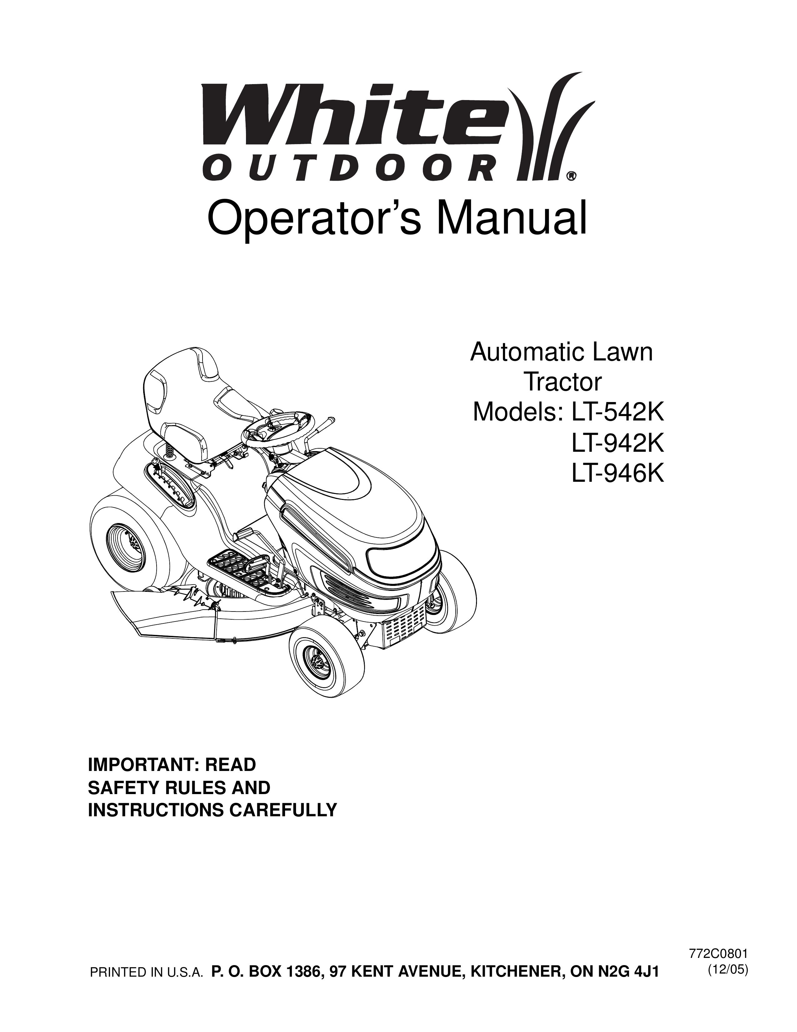 White Outdoor LT-542K, LT-942K, LT-946K Lawn Mower User Manual