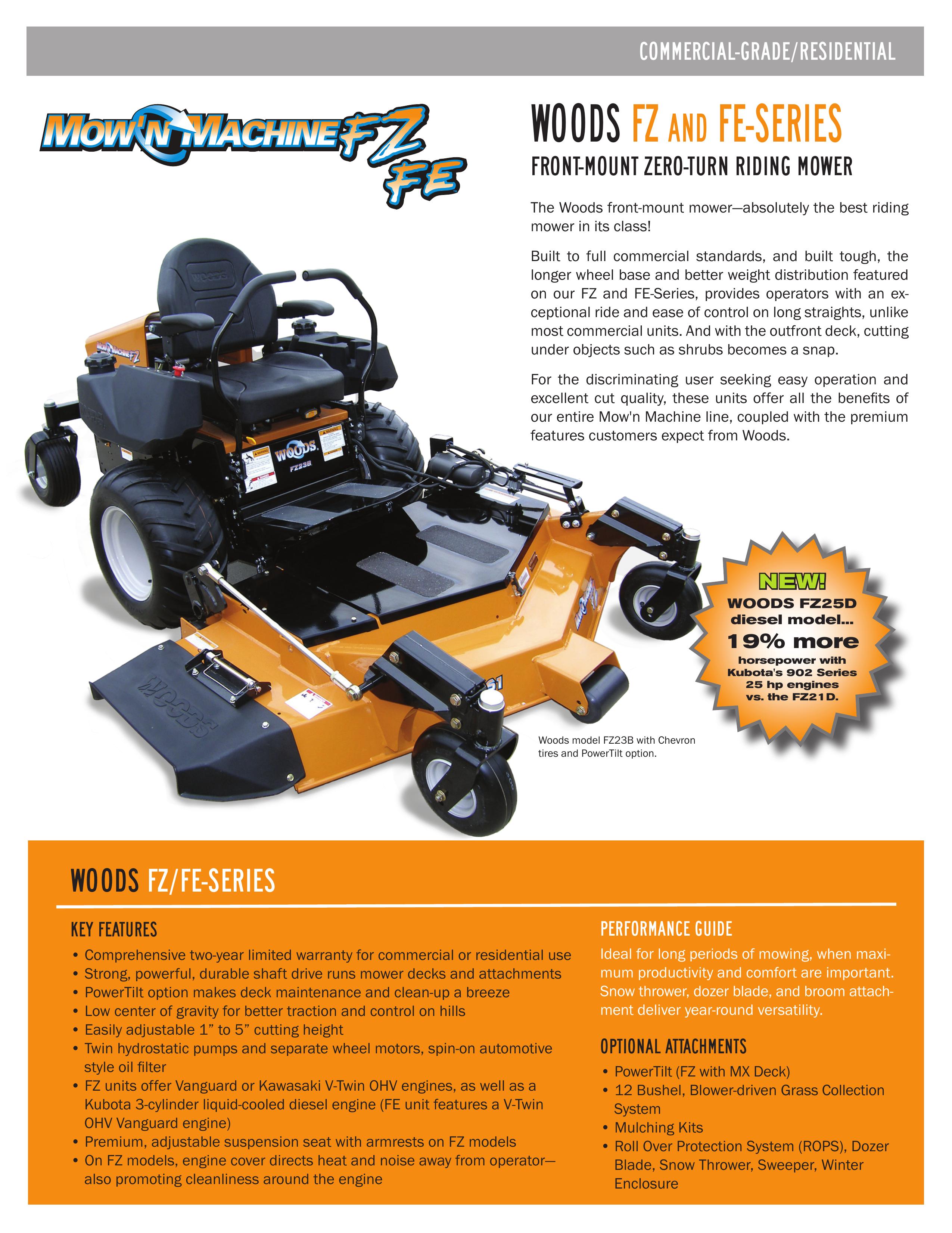Woods Equipment FZ Lawn Mower User Manual
