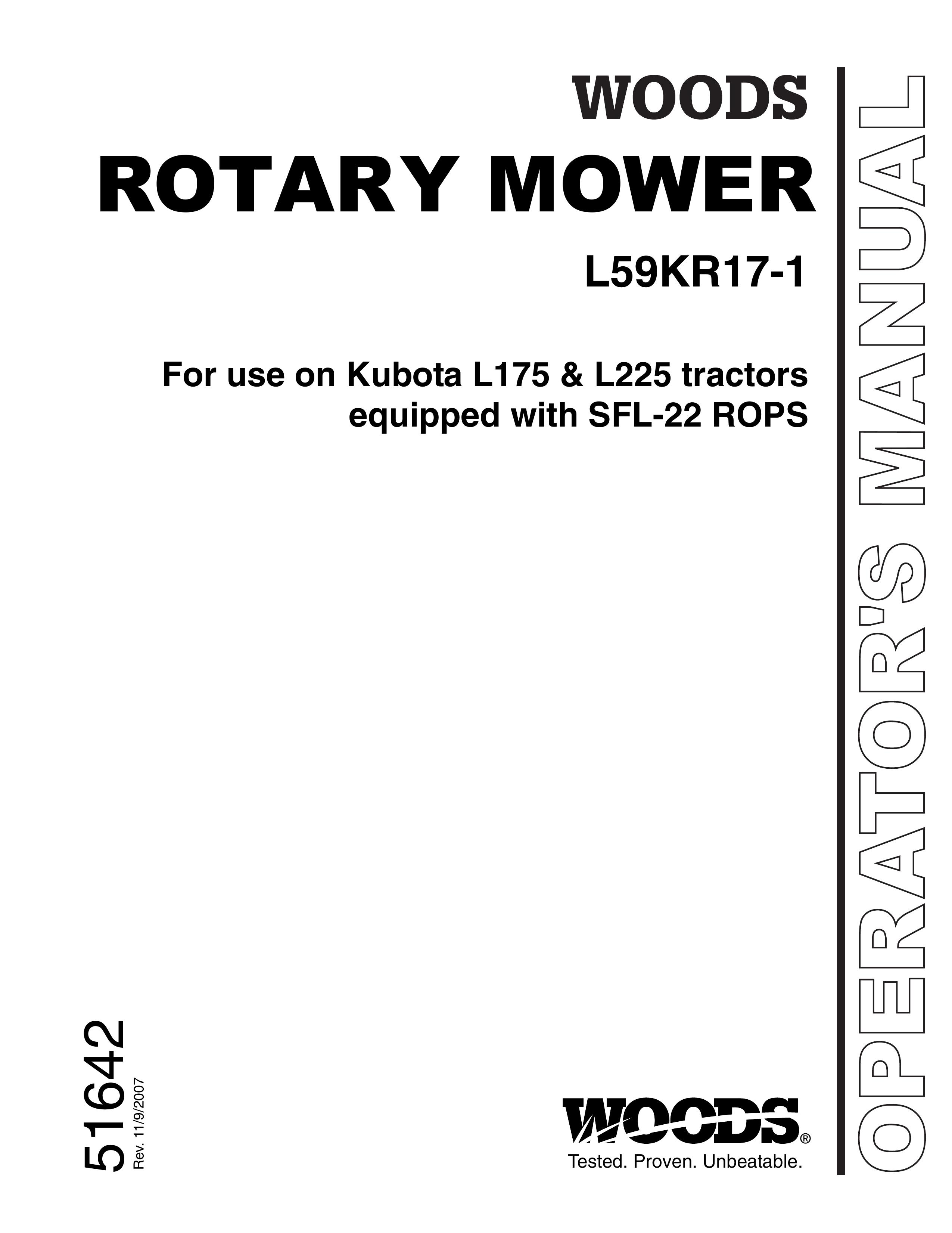 Woods Equipment L59KR17-1 Lawn Mower User Manual