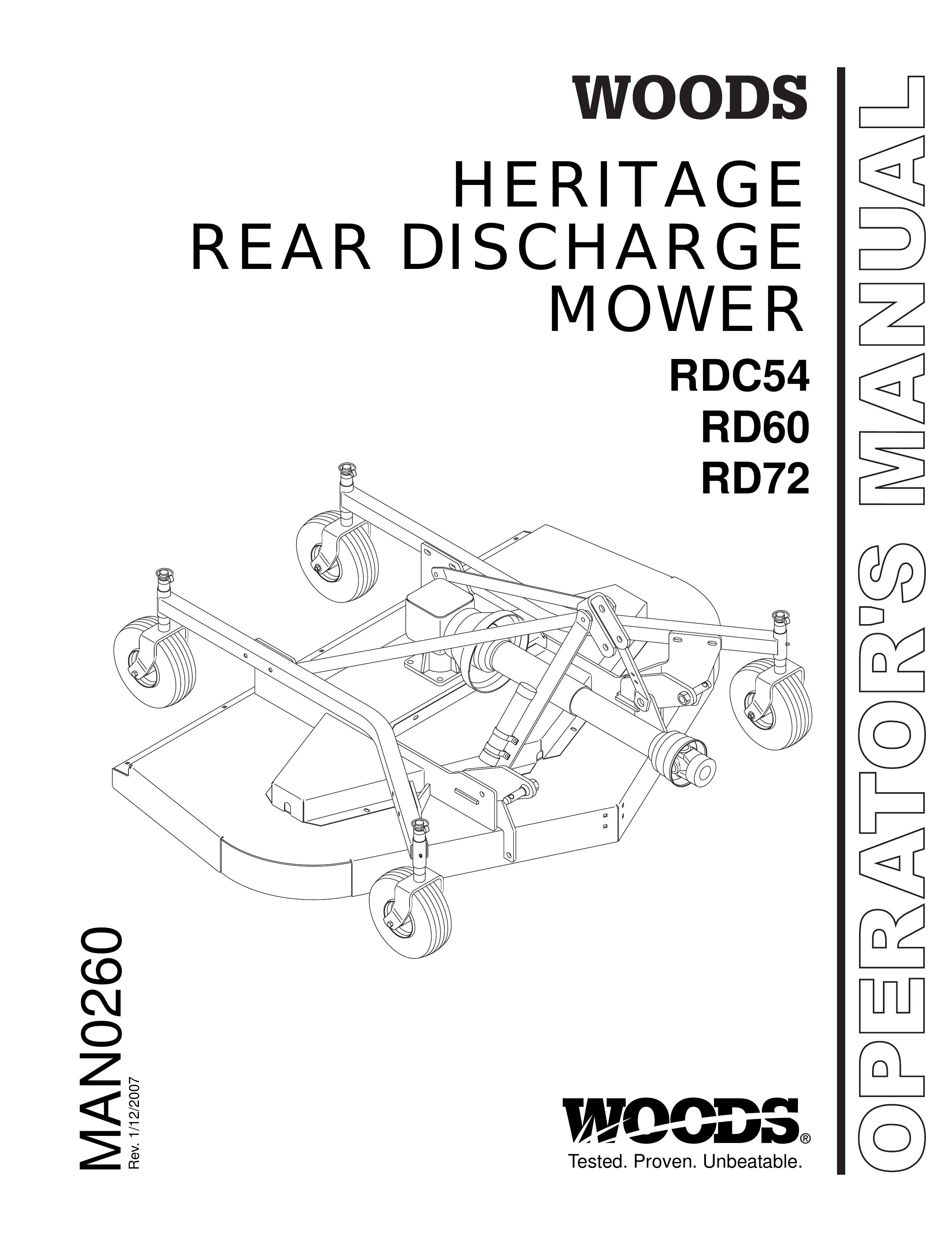 Woods Equipment RD72 Lawn Mower User Manual