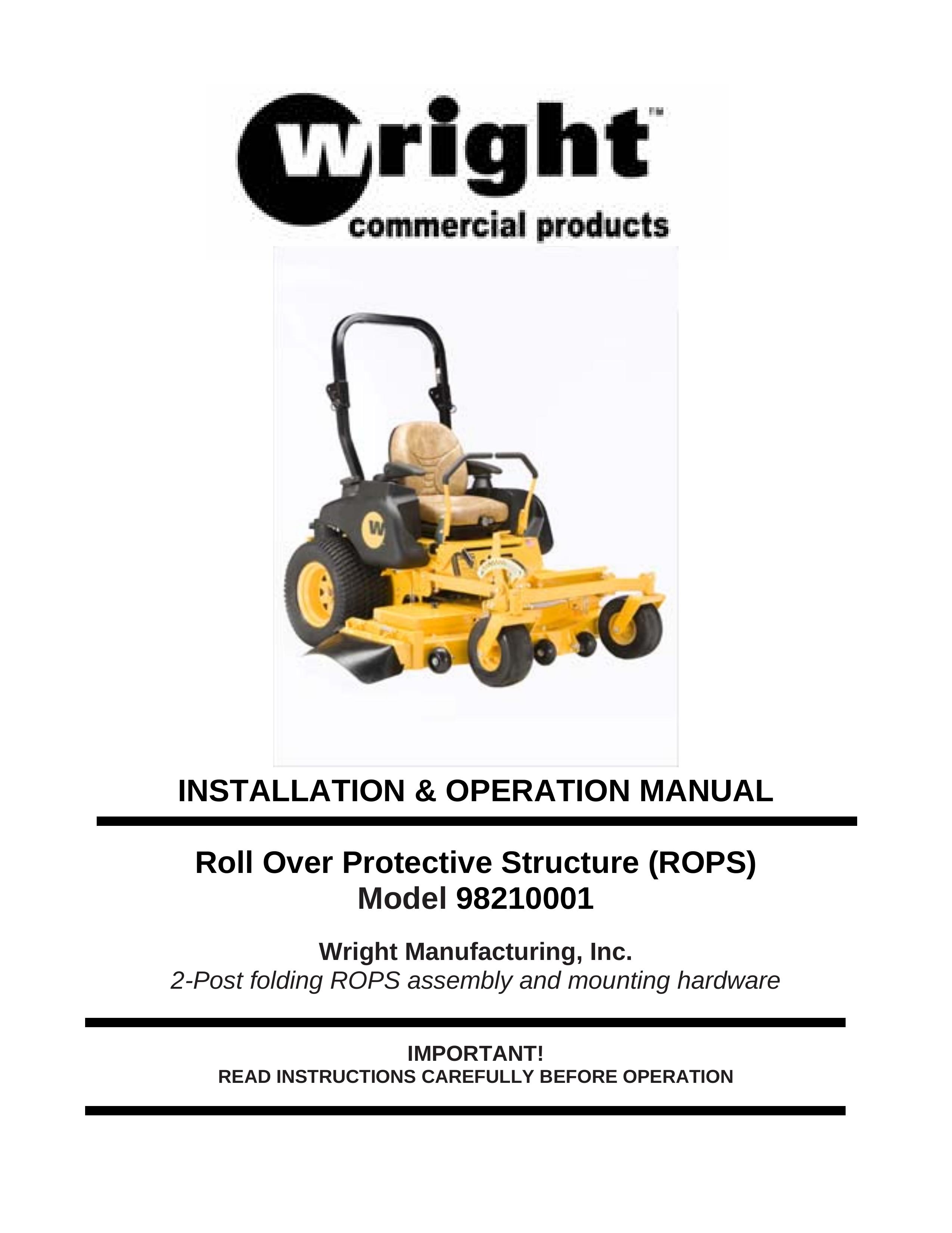 Wright Manufacturing 98210001 Lawn Mower User Manual