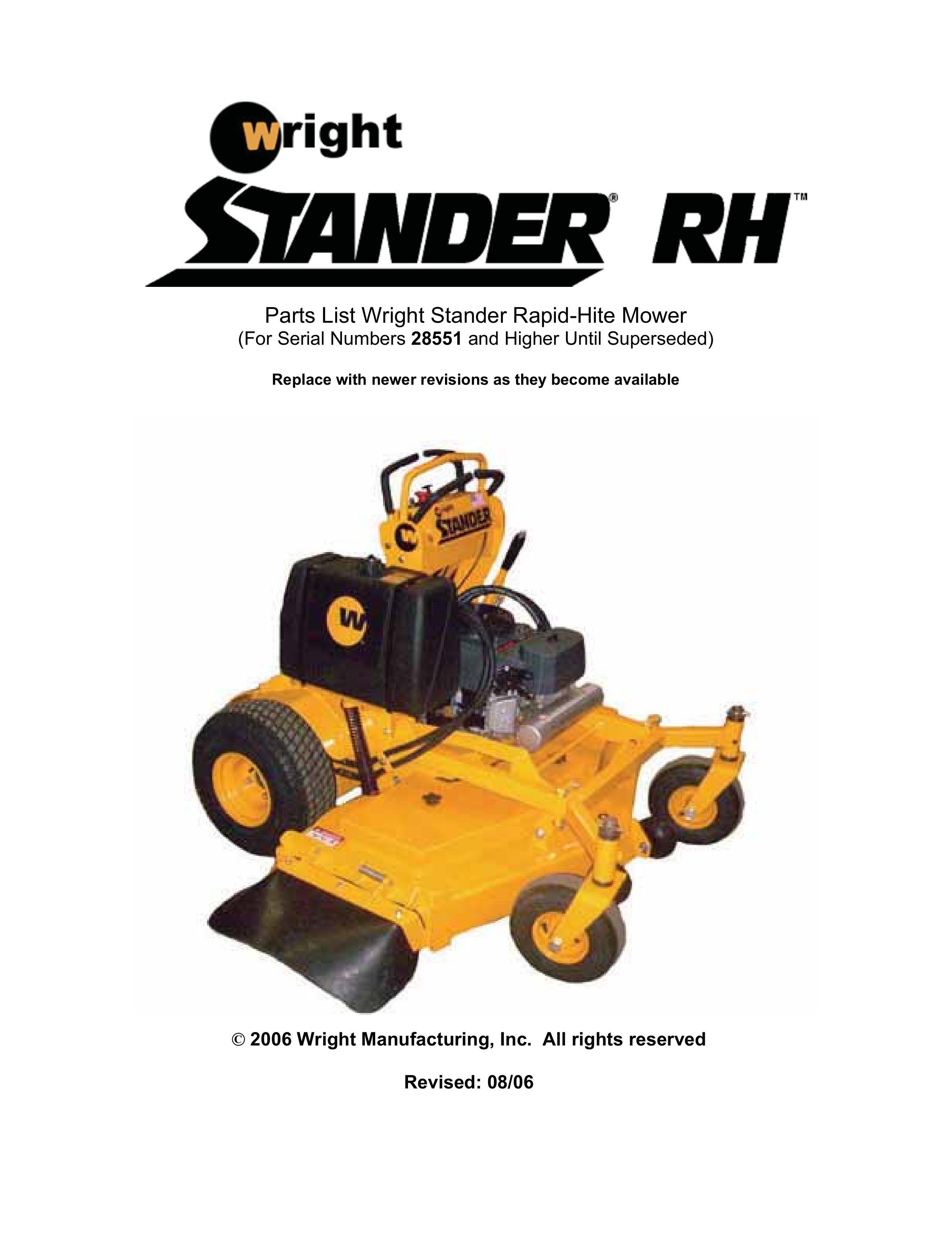 Wright Manufacturing Rapid-Hite Mower Lawn Mower User Manual