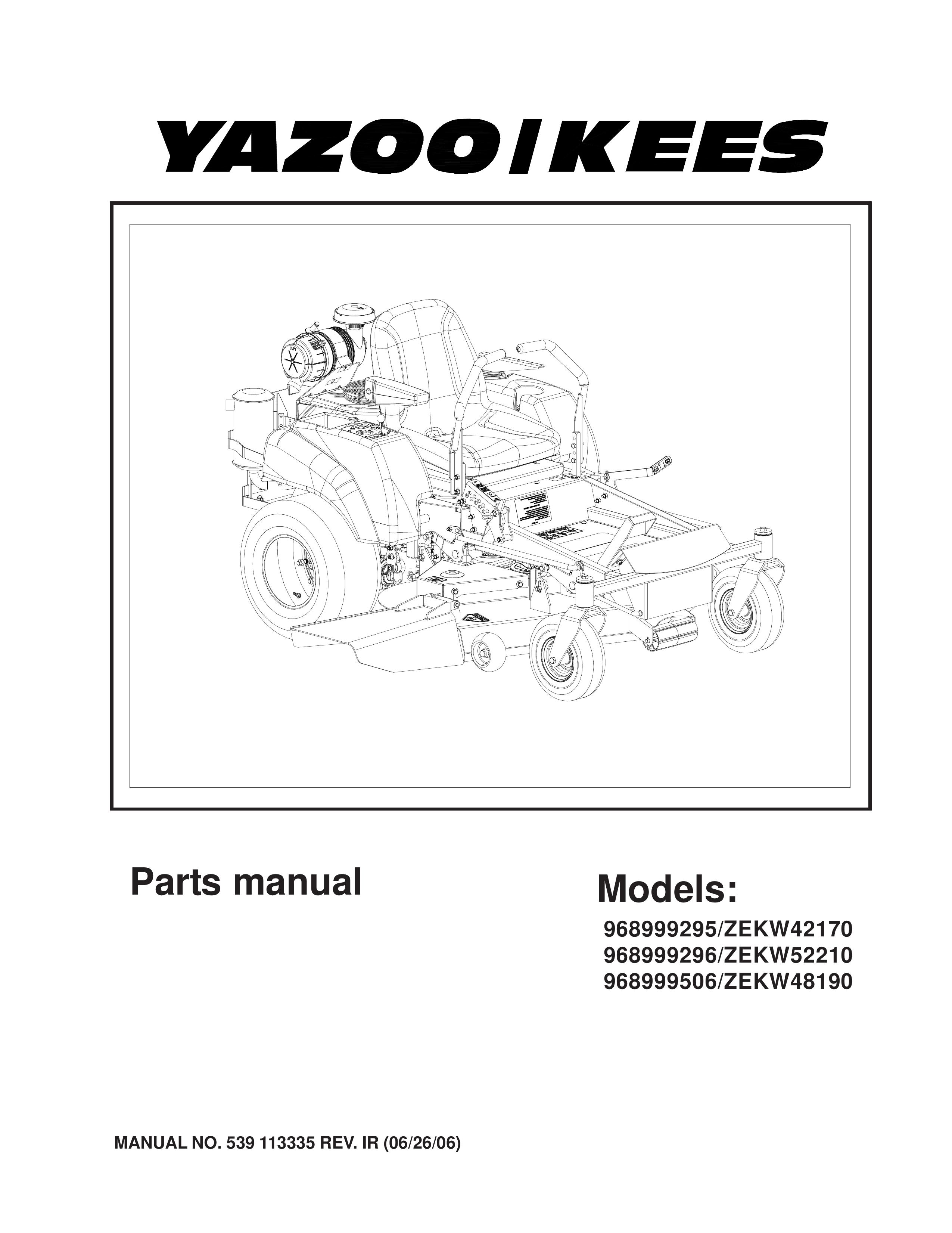 Yazoo/Kees 968999506 Lawn Mower User Manual