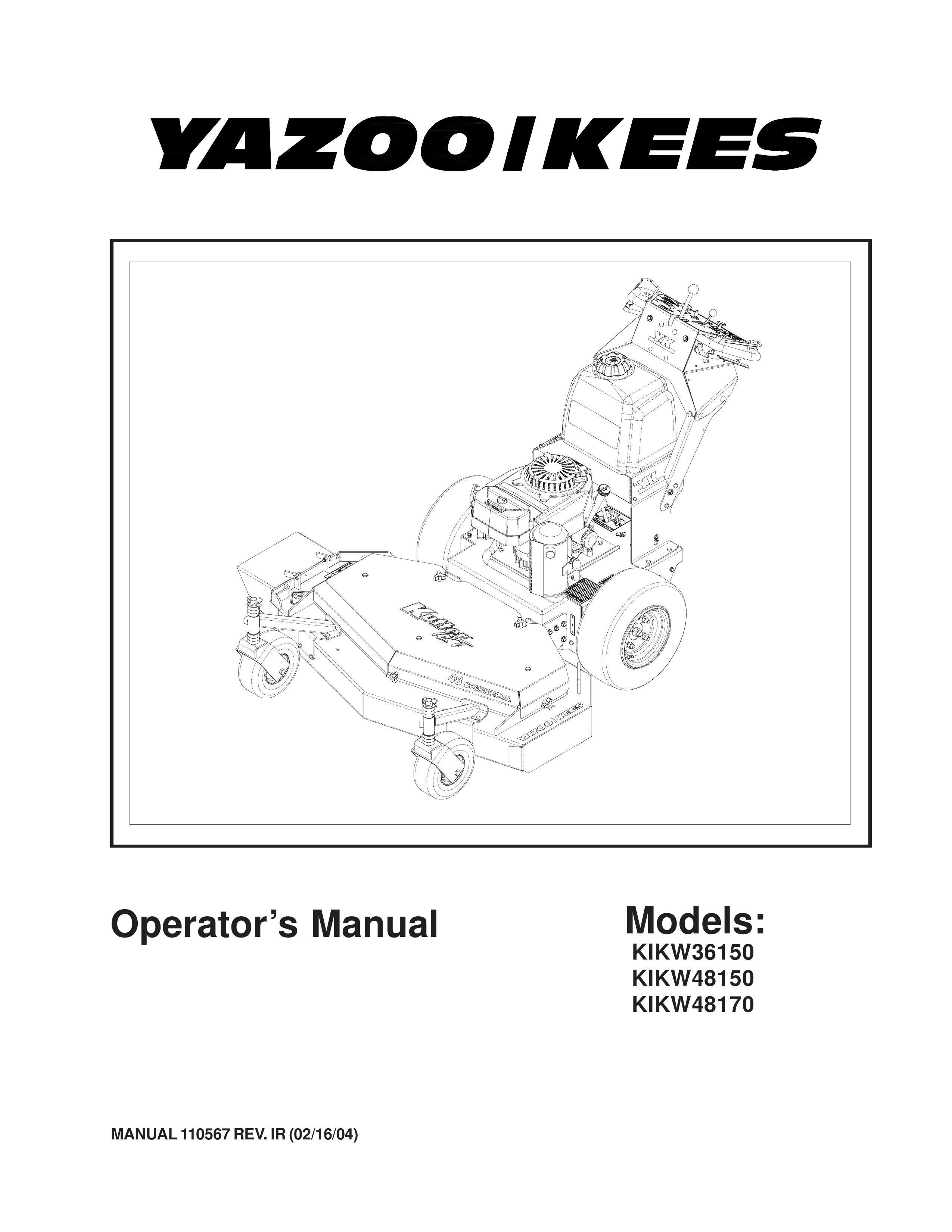 Yazoo/Kees KIKW36150, KIKW48150, KIKW48170 Lawn Mower User Manual