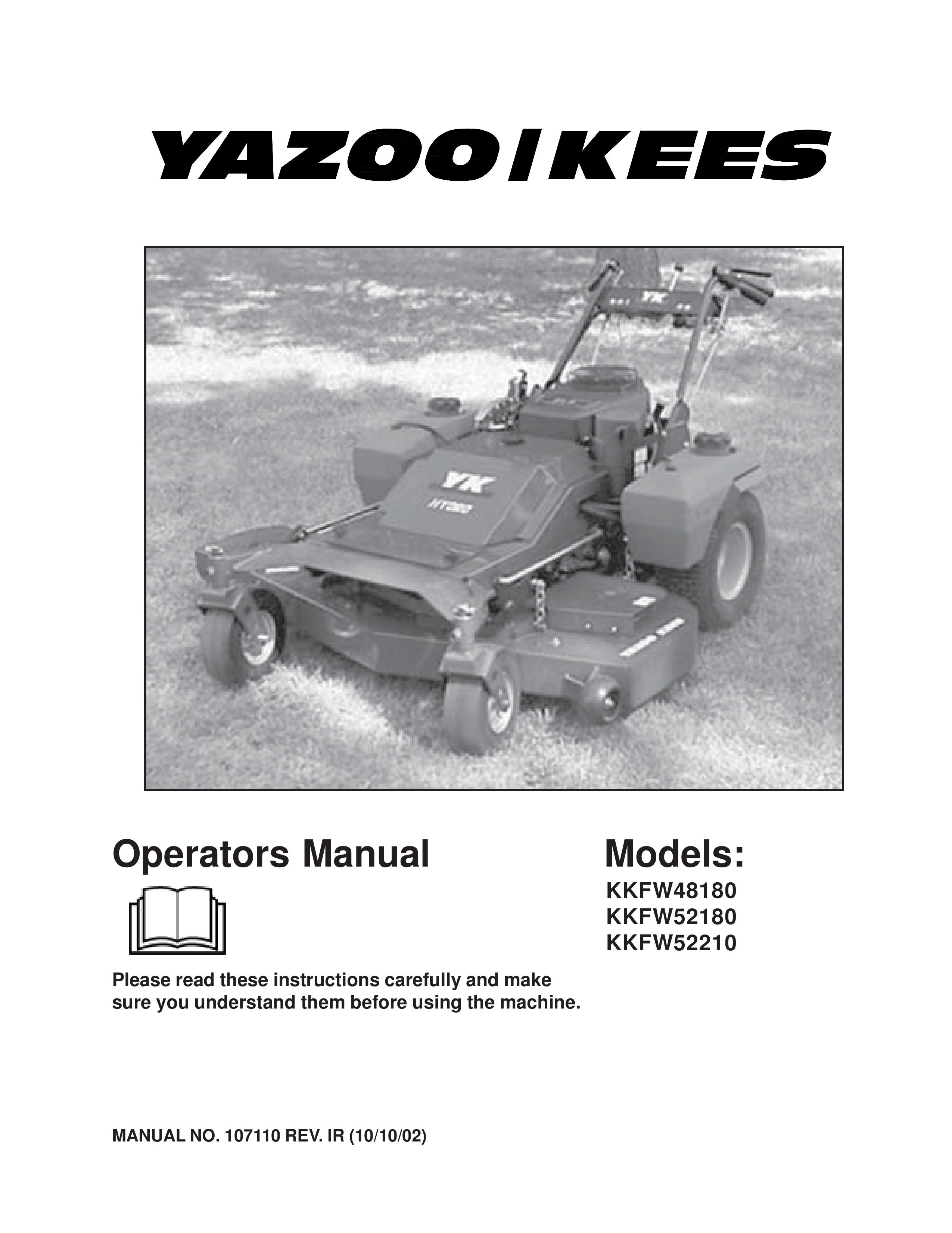 Yazoo/Kees KKFW48180, KKFW52180, KKFW52210 Lawn Mower User Manual