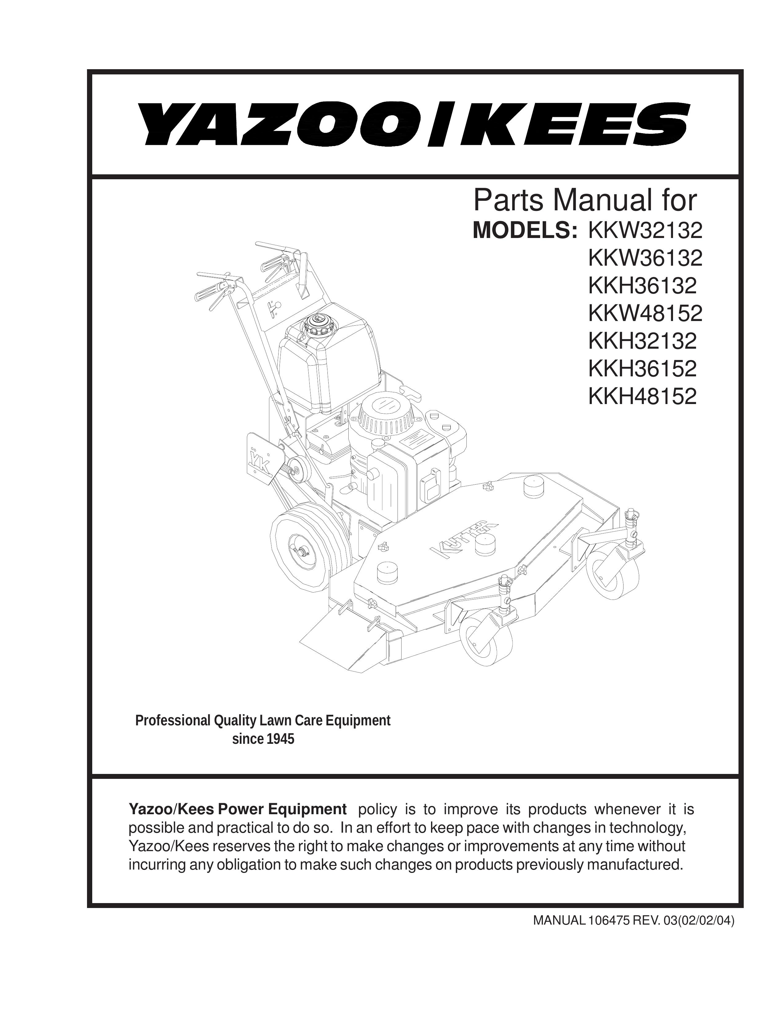 Yazoo/Kees KKW32132 Lawn Mower User Manual