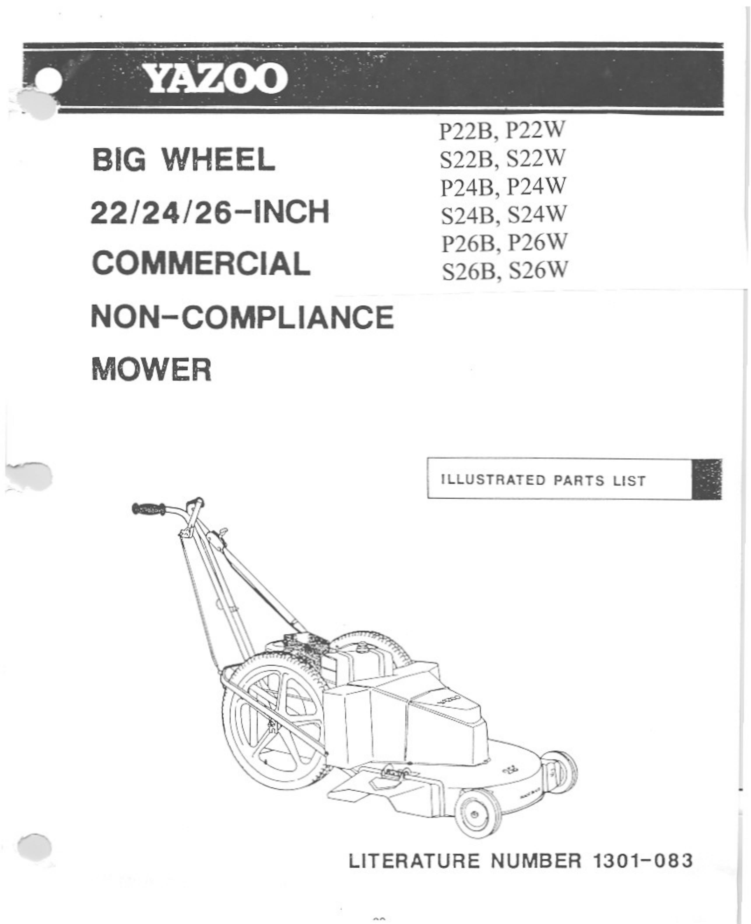Yazoo/Kees P26B Lawn Mower User Manual