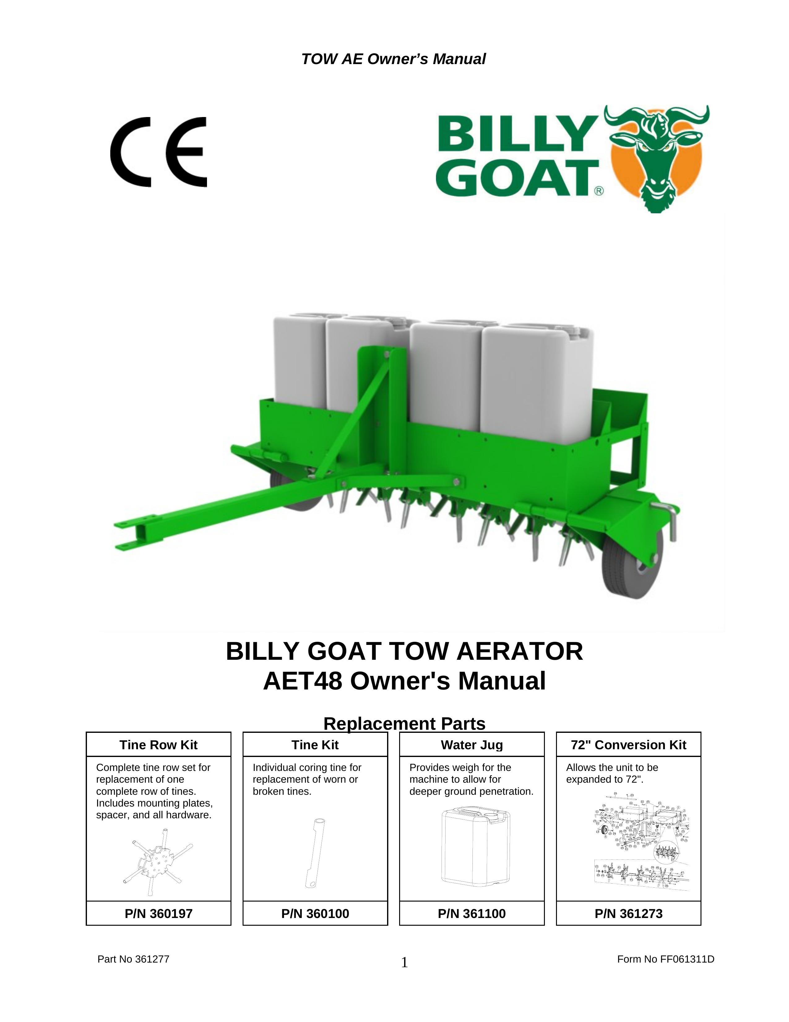 Billy Goat AET48 Lawn Mower Accessory User Manual