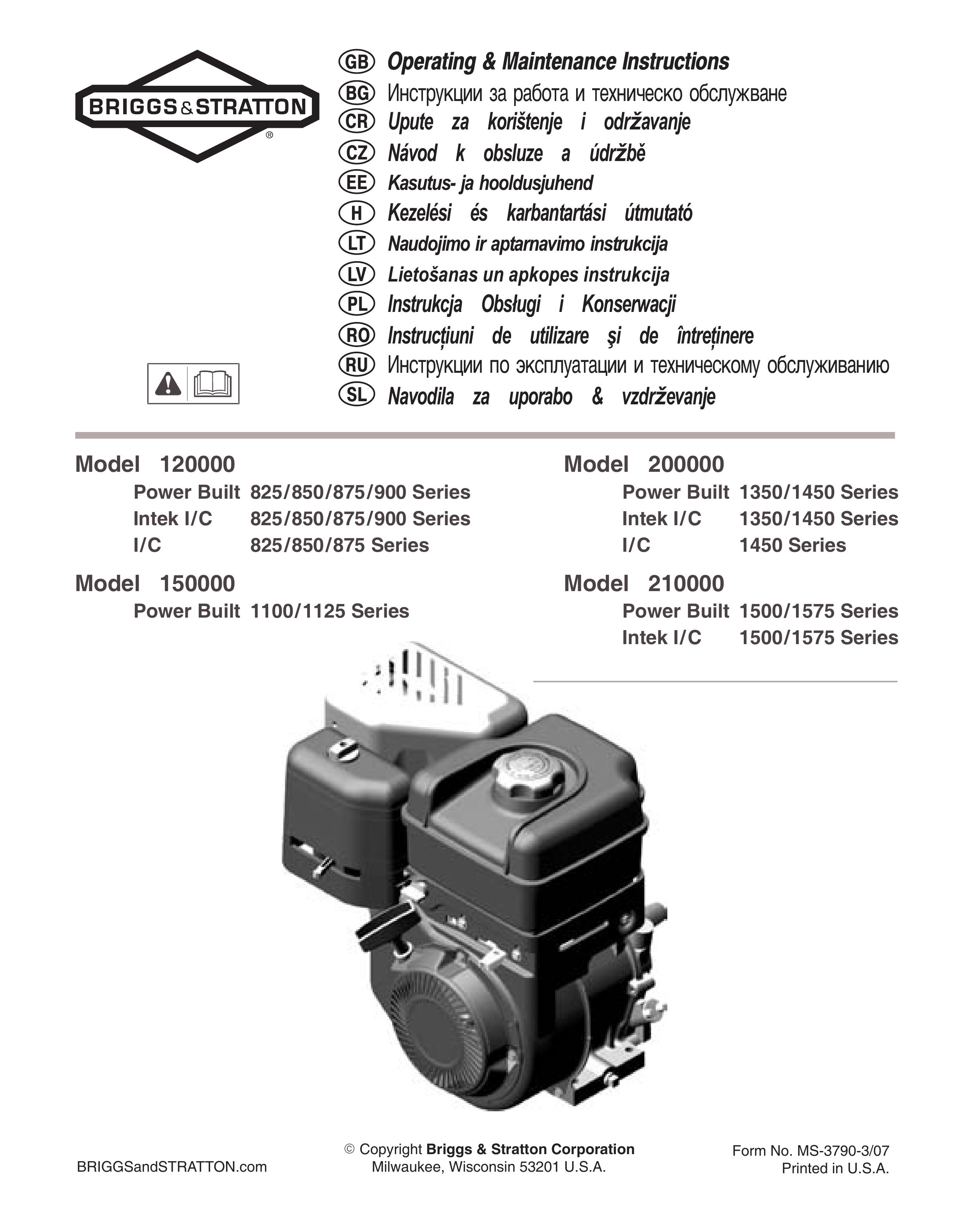 Briggs & Stratton Model 200000 Lawn Mower Accessory User Manual