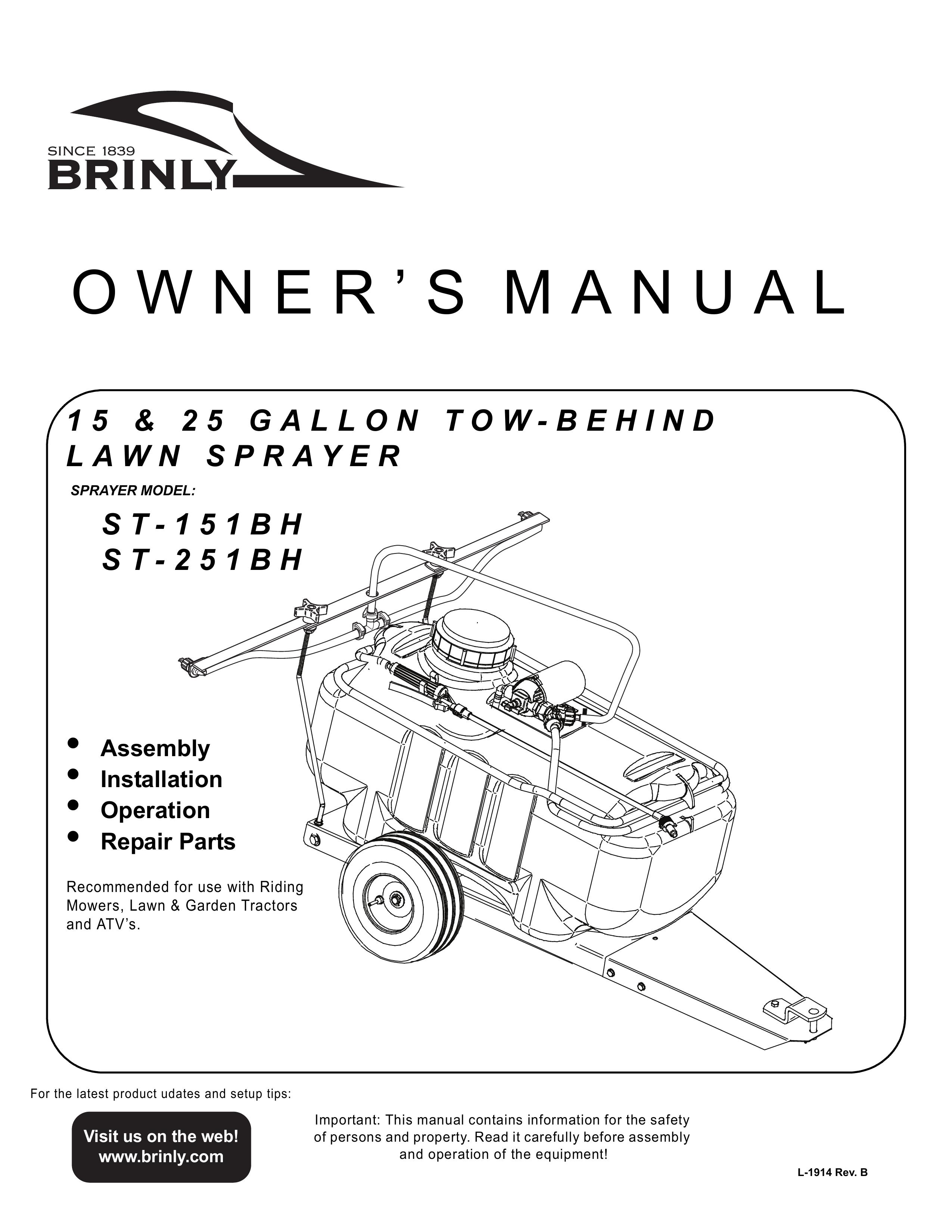 Brinly-Hardy ST-151BH Lawn Mower Accessory User Manual