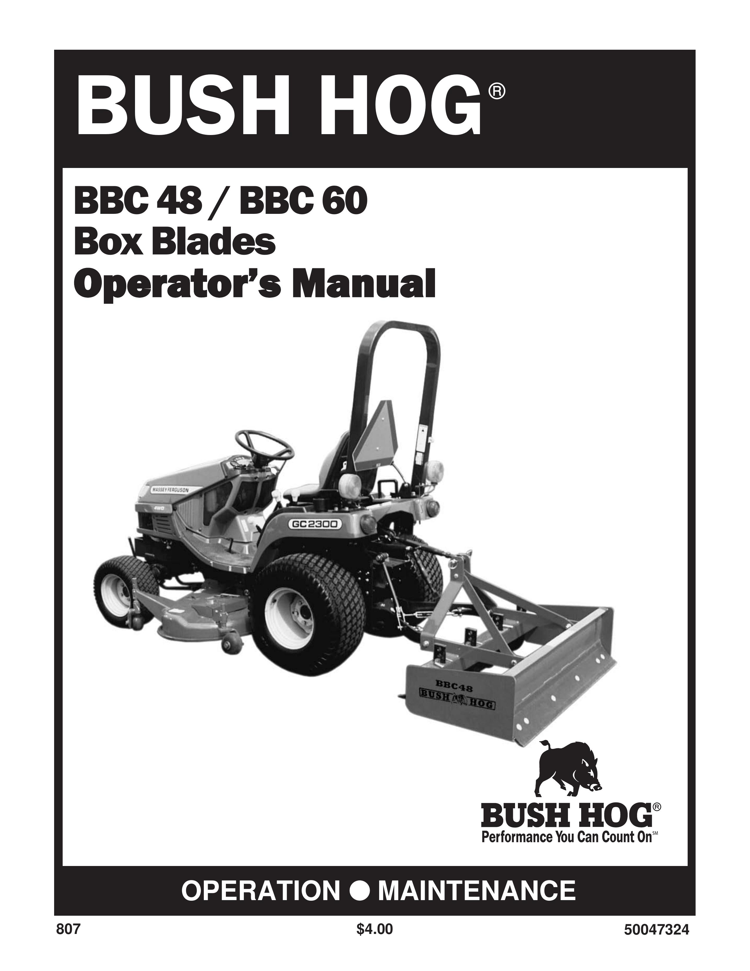 Bush Hog BBC 60 Lawn Mower Accessory User Manual