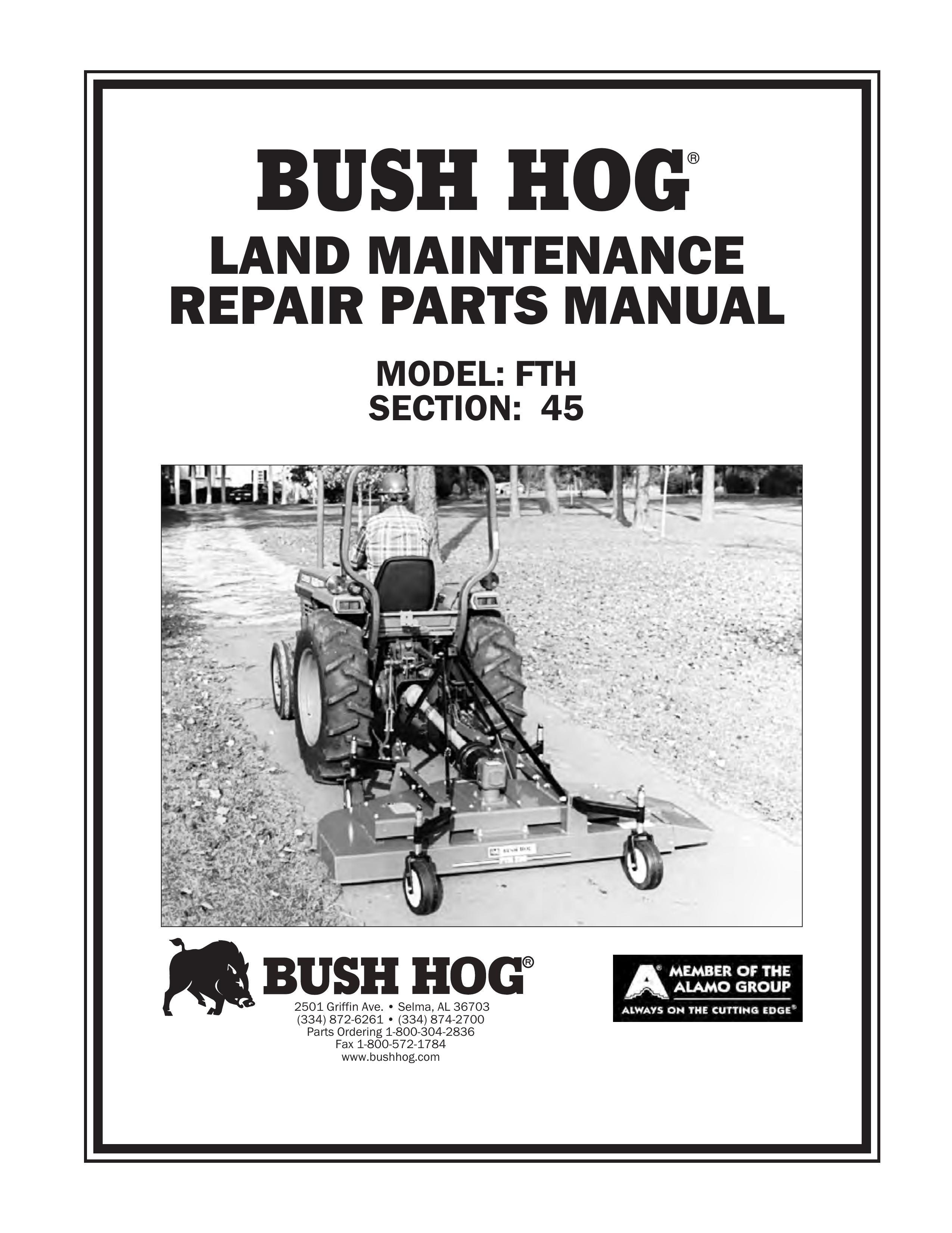 Bush Hog FTH 480 Lawn Mower Accessory User Manual