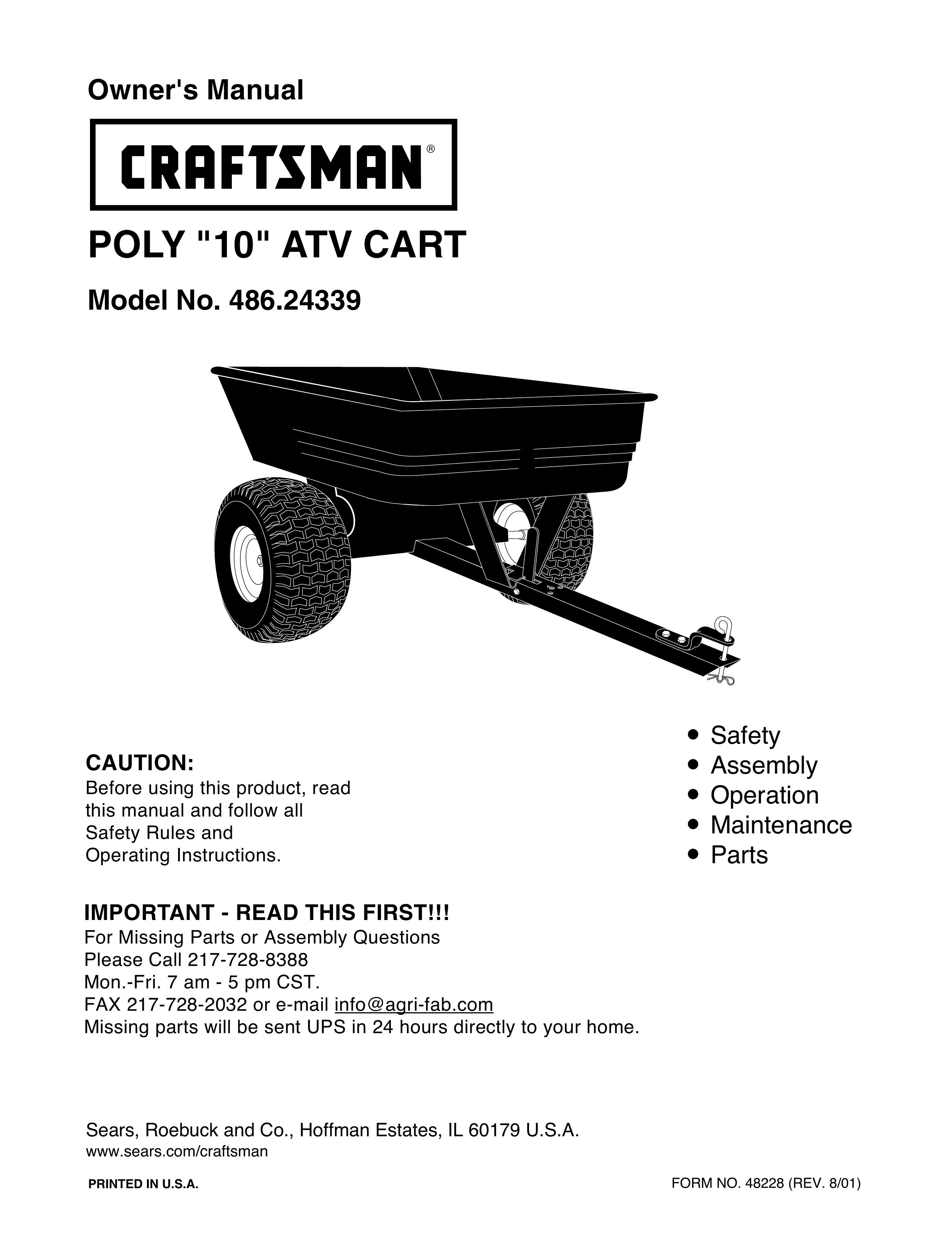 Craftsman 486.24339 Lawn Mower Accessory User Manual