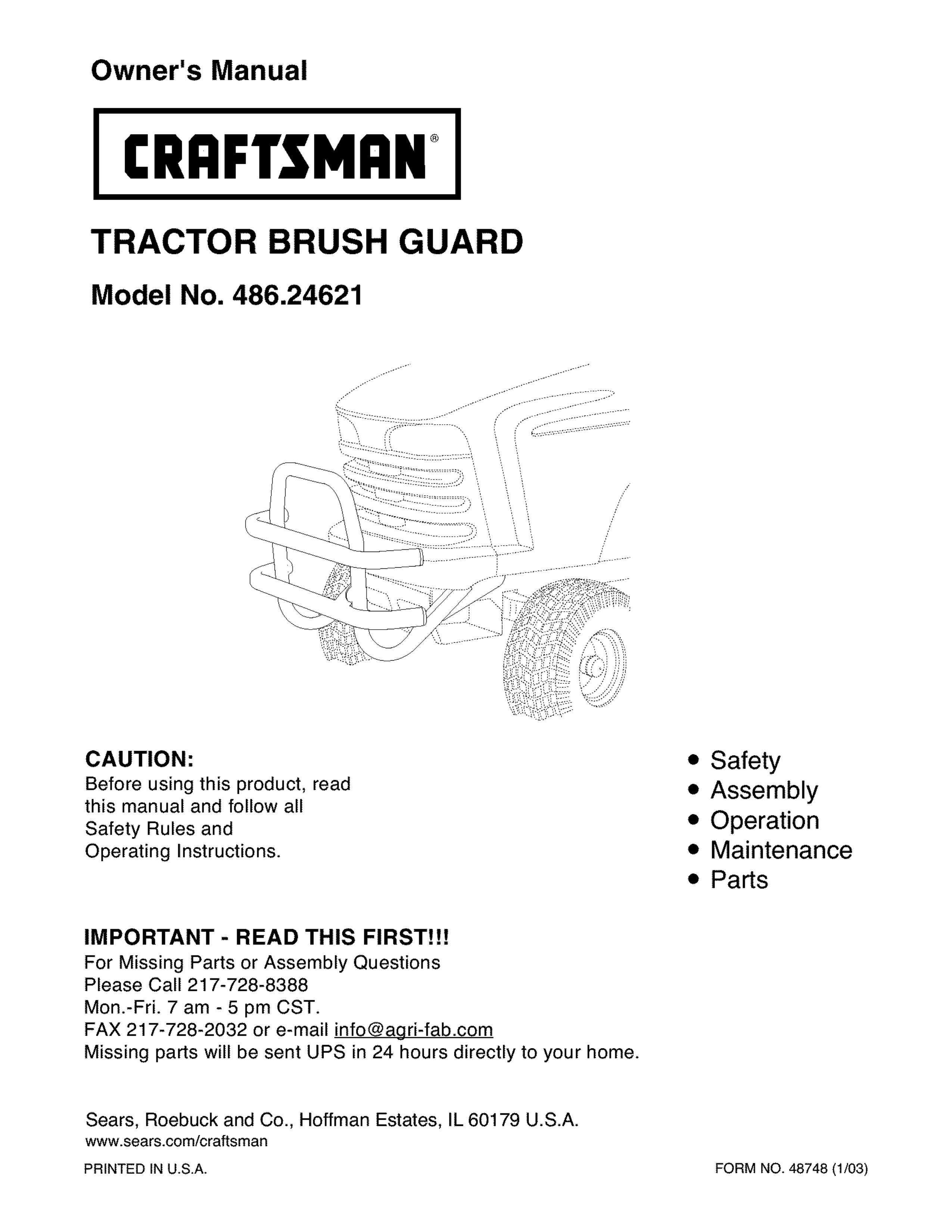 Craftsman 486.24621 Lawn Mower Accessory User Manual