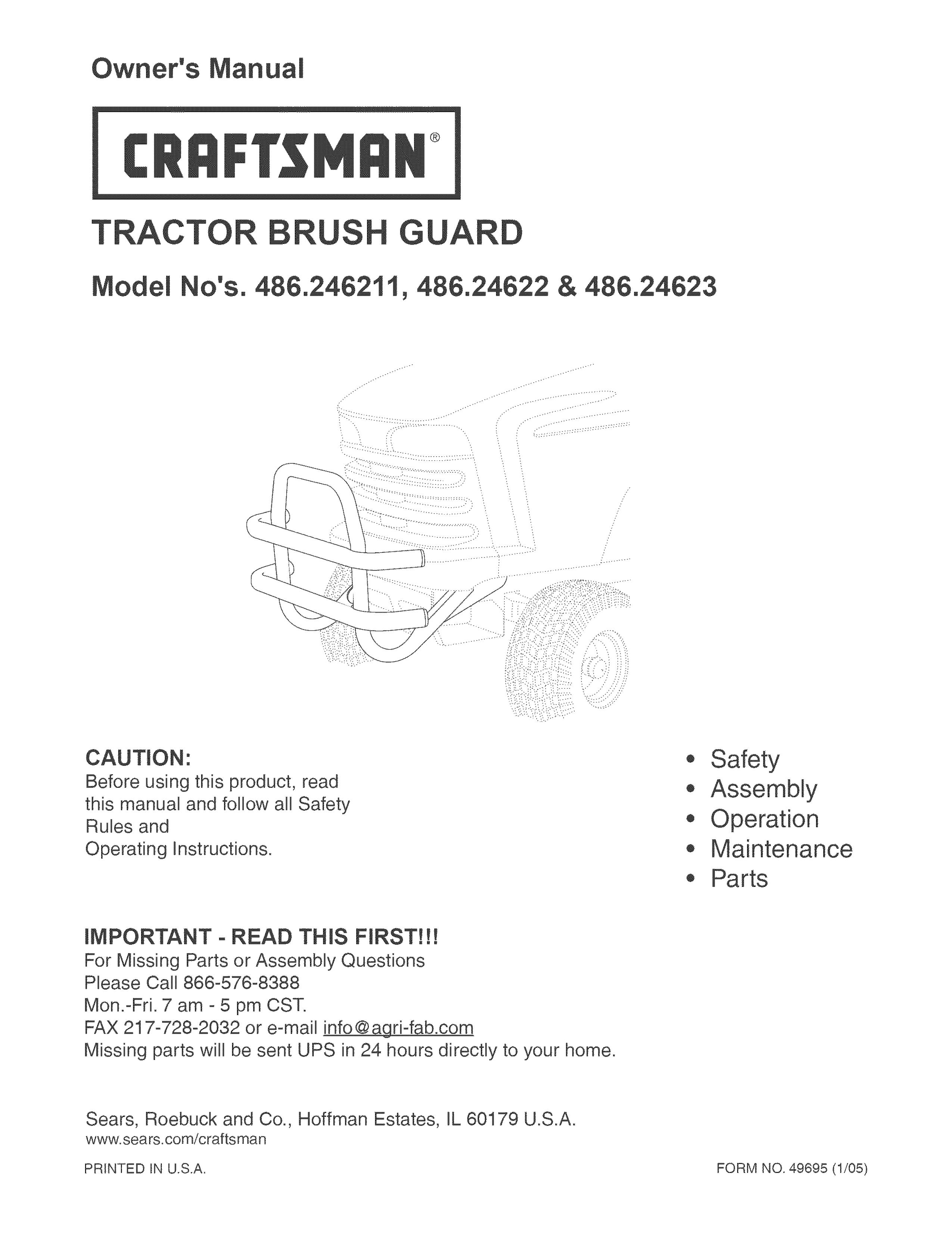 Craftsman 486.246211 Lawn Mower Accessory User Manual