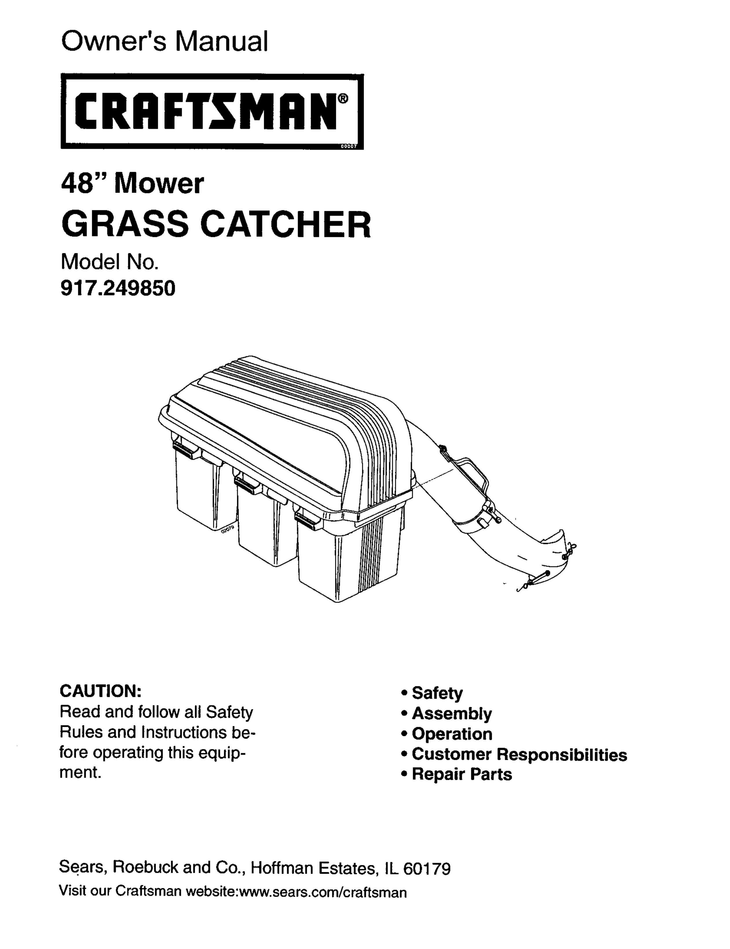 Craftsman 917.24985 Lawn Mower Accessory User Manual