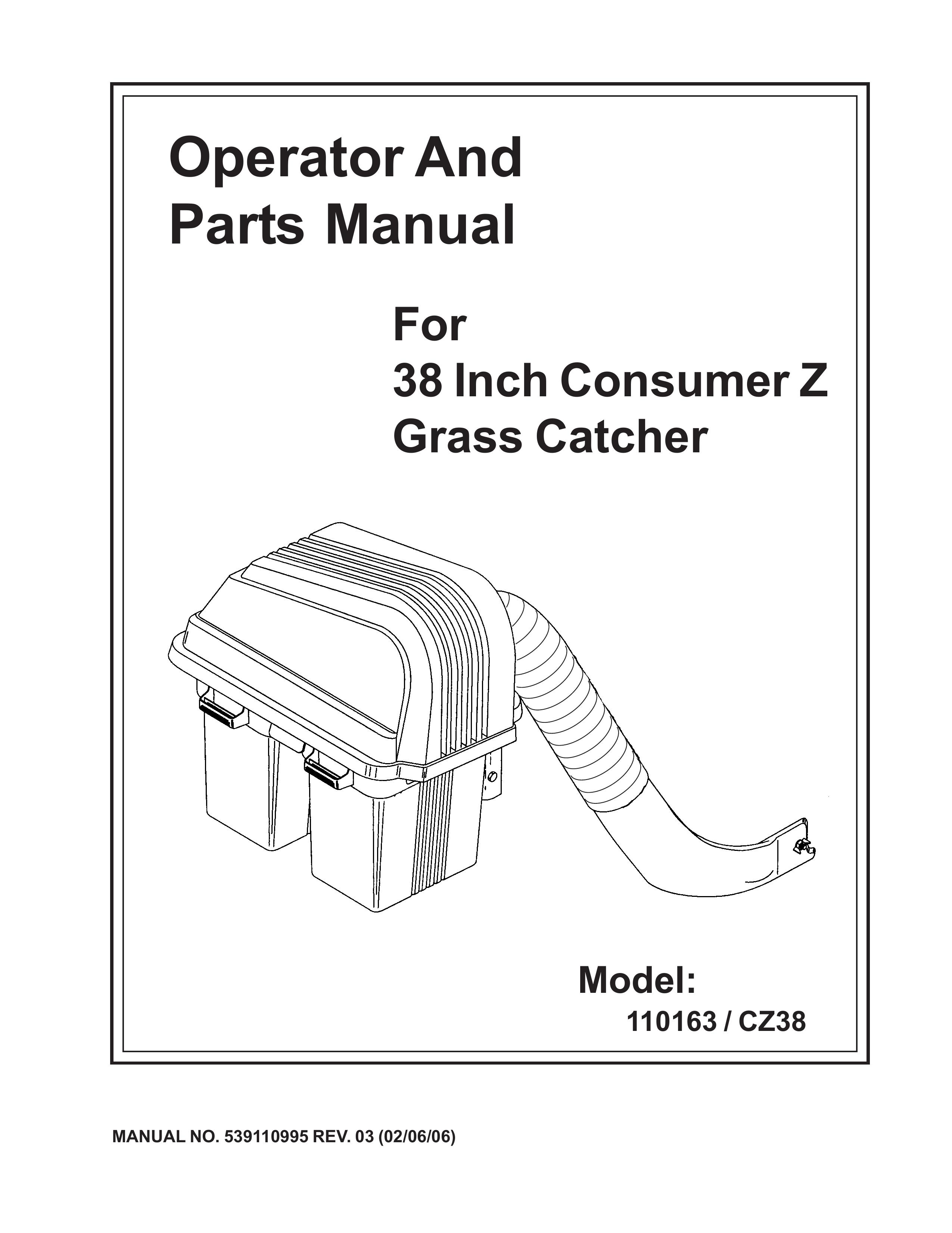 HTC 110163 / CZ38 Lawn Mower Accessory User Manual
