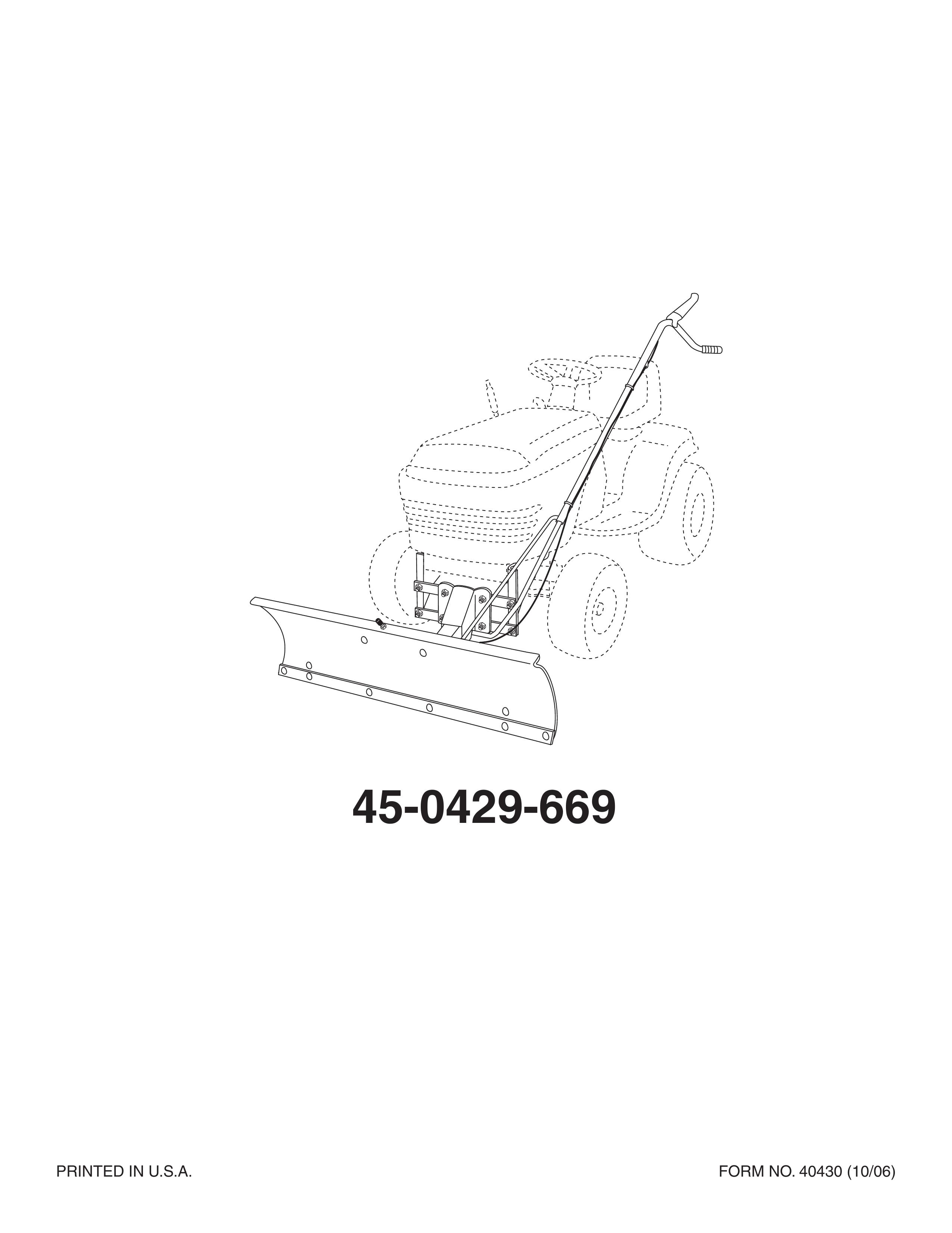 Husqvarna 45-0429-669 Lawn Mower Accessory User Manual