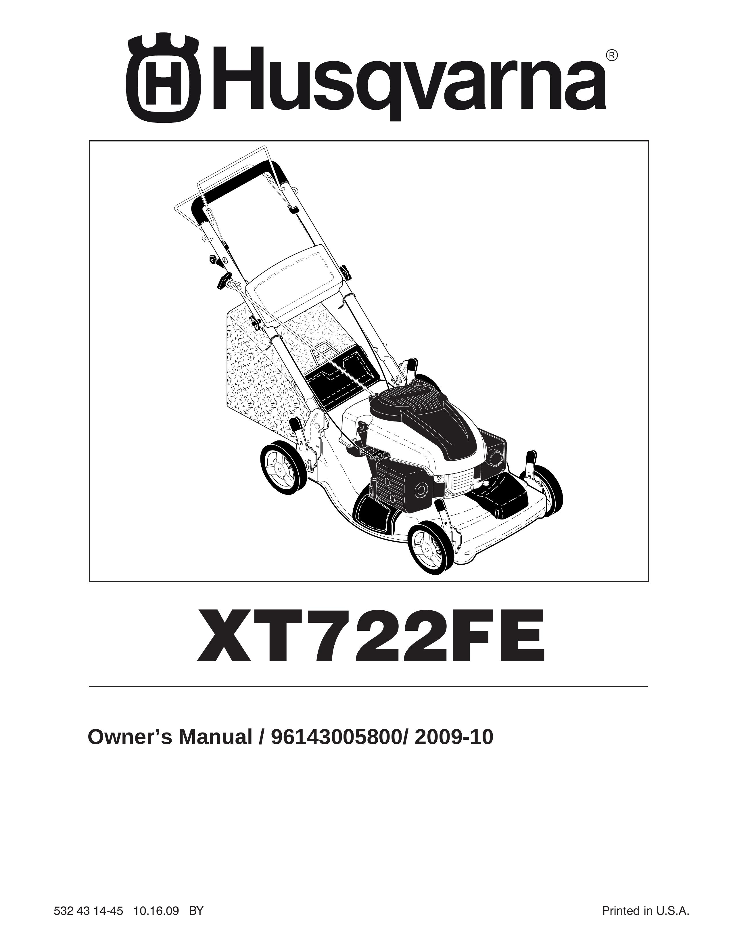 Husqvarna XT722FE Lawn Mower Accessory User Manual