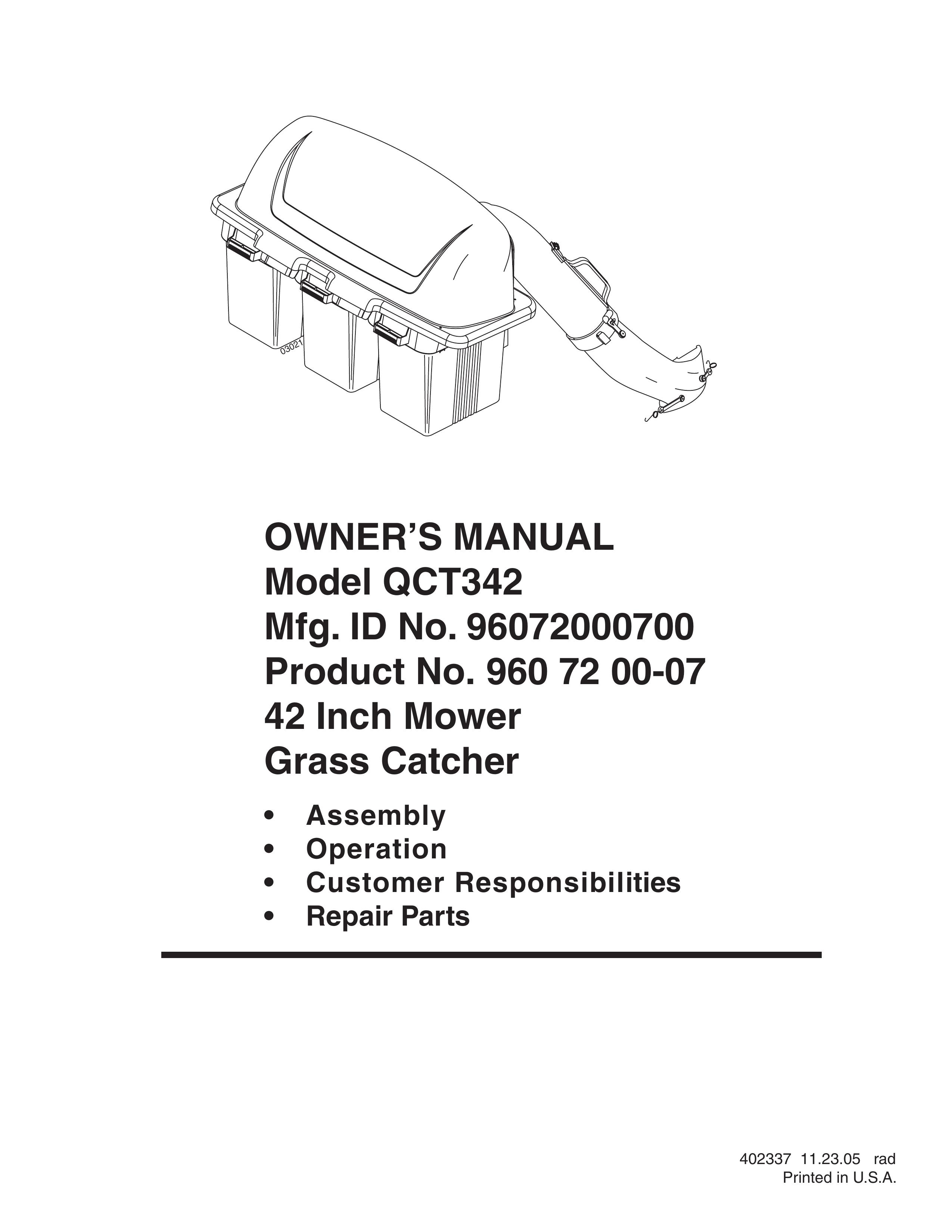 Poulan 402337 Lawn Mower Accessory User Manual