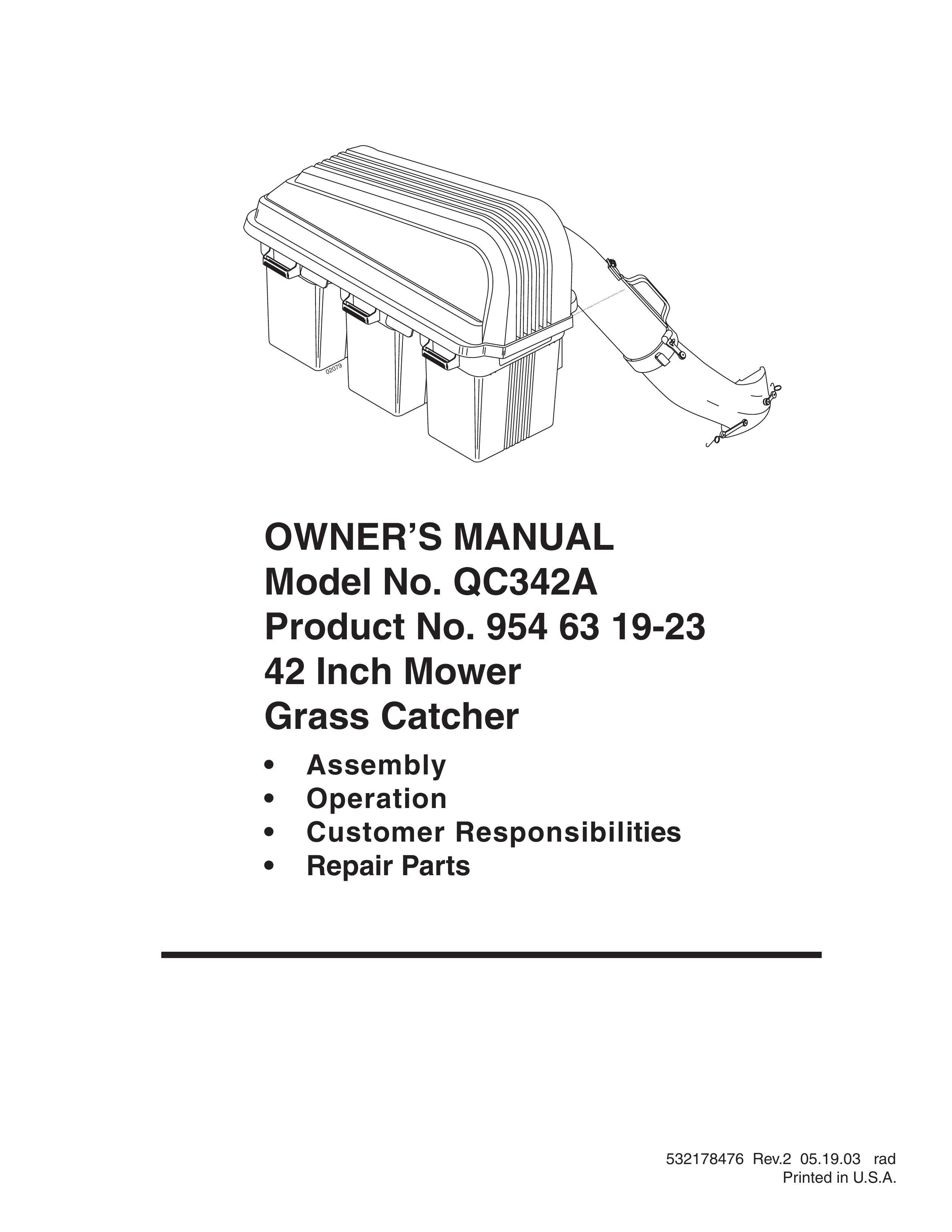 Poulan 532178476 Lawn Mower Accessory User Manual