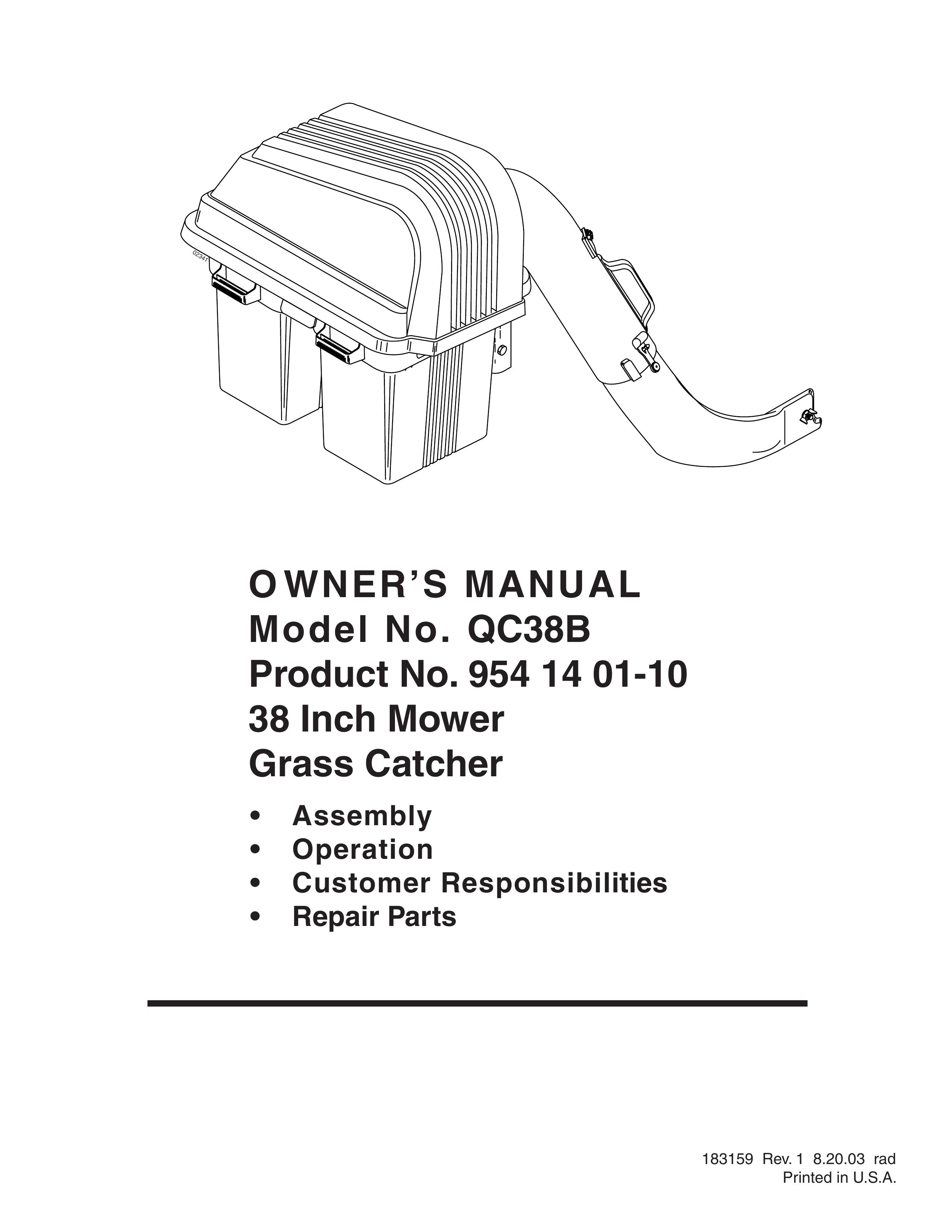 Poulan 954 14 01-10 Lawn Mower Accessory User Manual