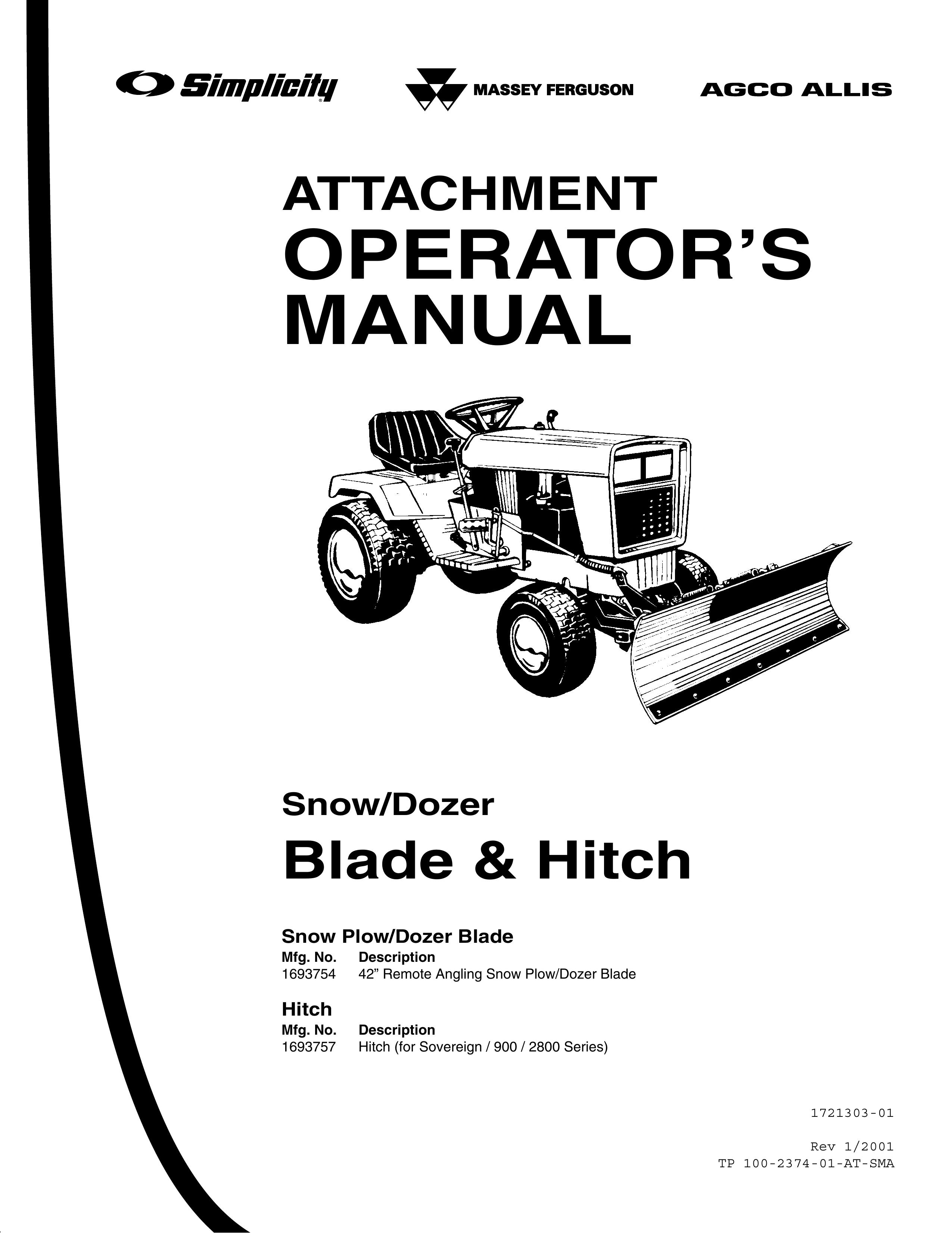 Snapper 1721303-01 Lawn Mower Accessory User Manual