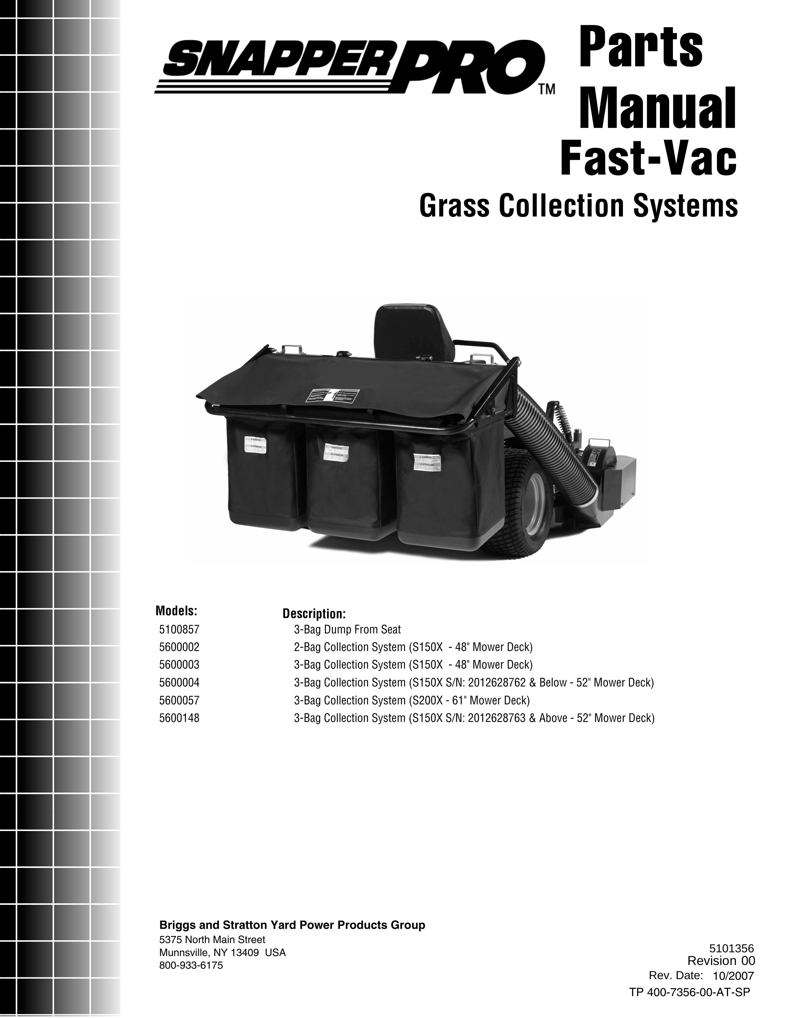 Snapper 5600148 Lawn Mower Accessory User Manual